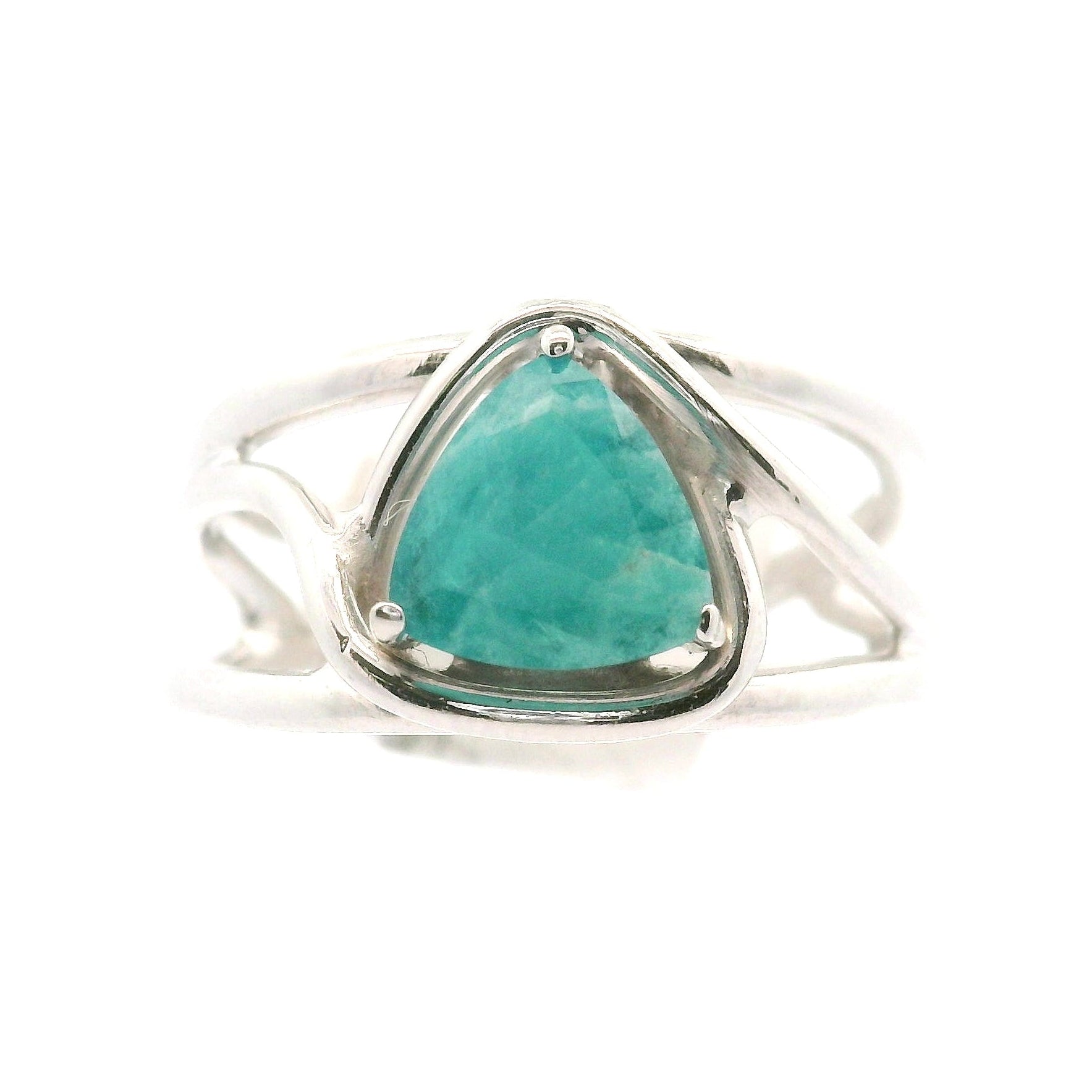 Sar-i-Sang Green Hauyne Midi Cuff Ring 925 Silver for Intuition, Purification and Meditation