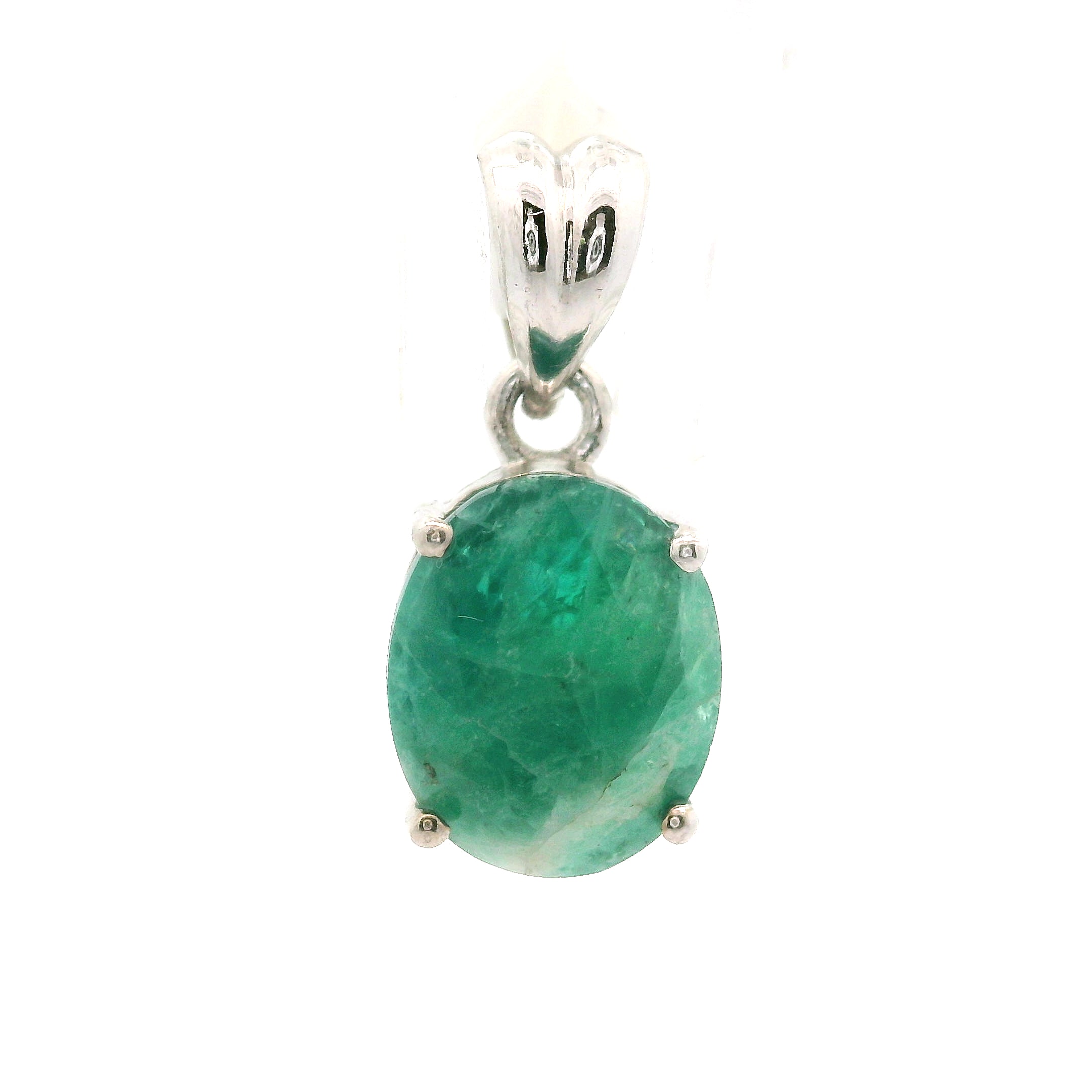 Sar-i-Sang Green Hauyne Pendant 925 Silver for Intuition, Purification and Meditation