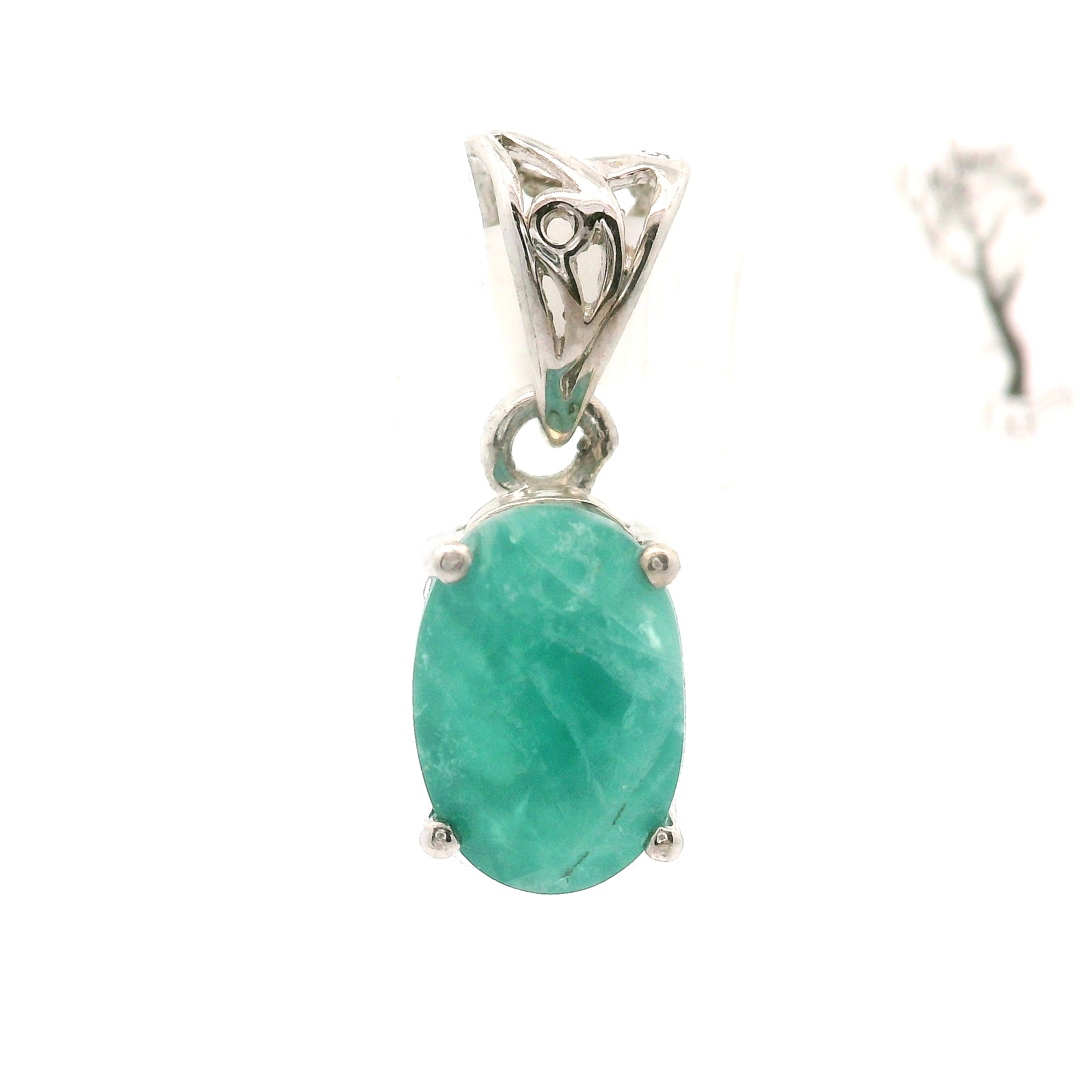 Sar-i-Sang Green Hauyne Pendant 925 Silver for Intuition, Purification and Meditation