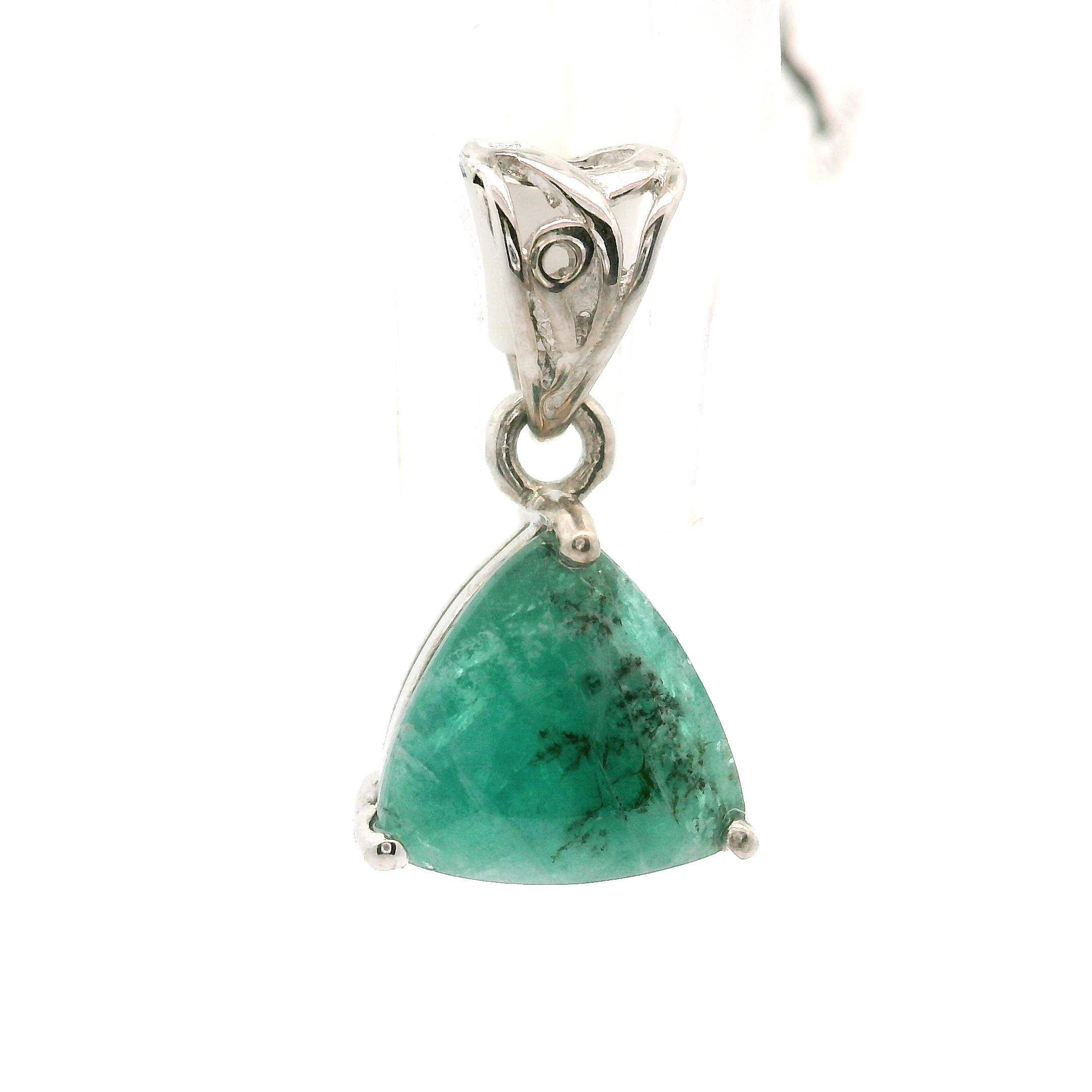 Sar-i-Sang Green Hauyne Pendant 925 Silver for Intuition, Purification and Meditation
