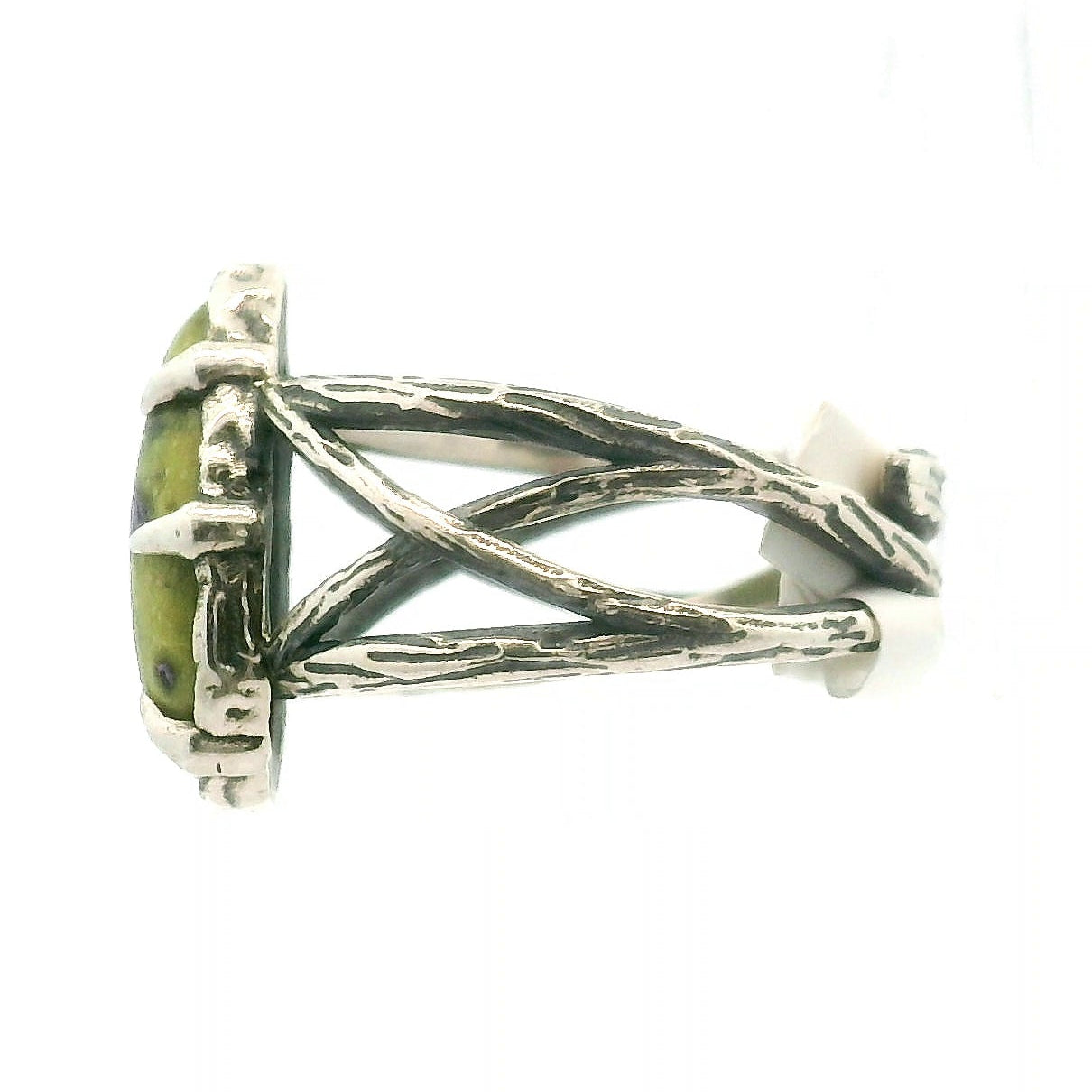 Atlantisite Bad Witch Cuff Ring .925 Silver with Rhodium Plating for Inner Peace and Improved Self Esteem