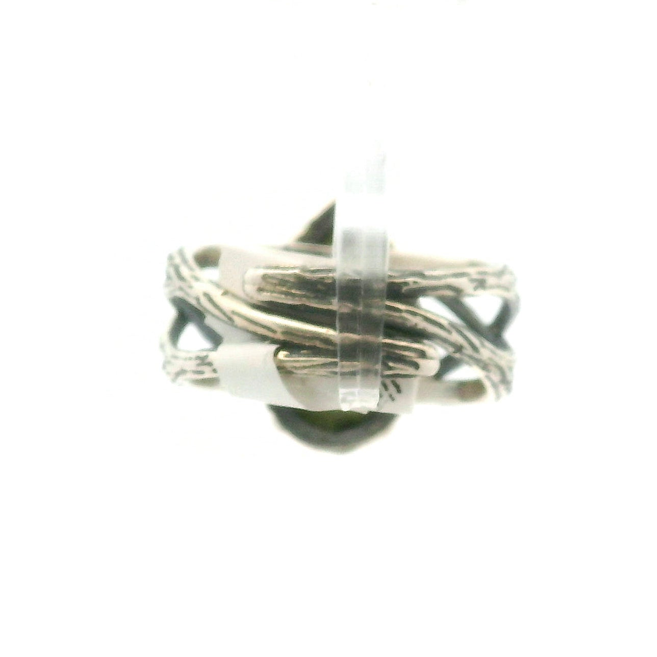 Atlantisite Bad Witch Cuff Ring .925 Silver with Rhodium Plating for Inner Peace and Improved Self Esteem