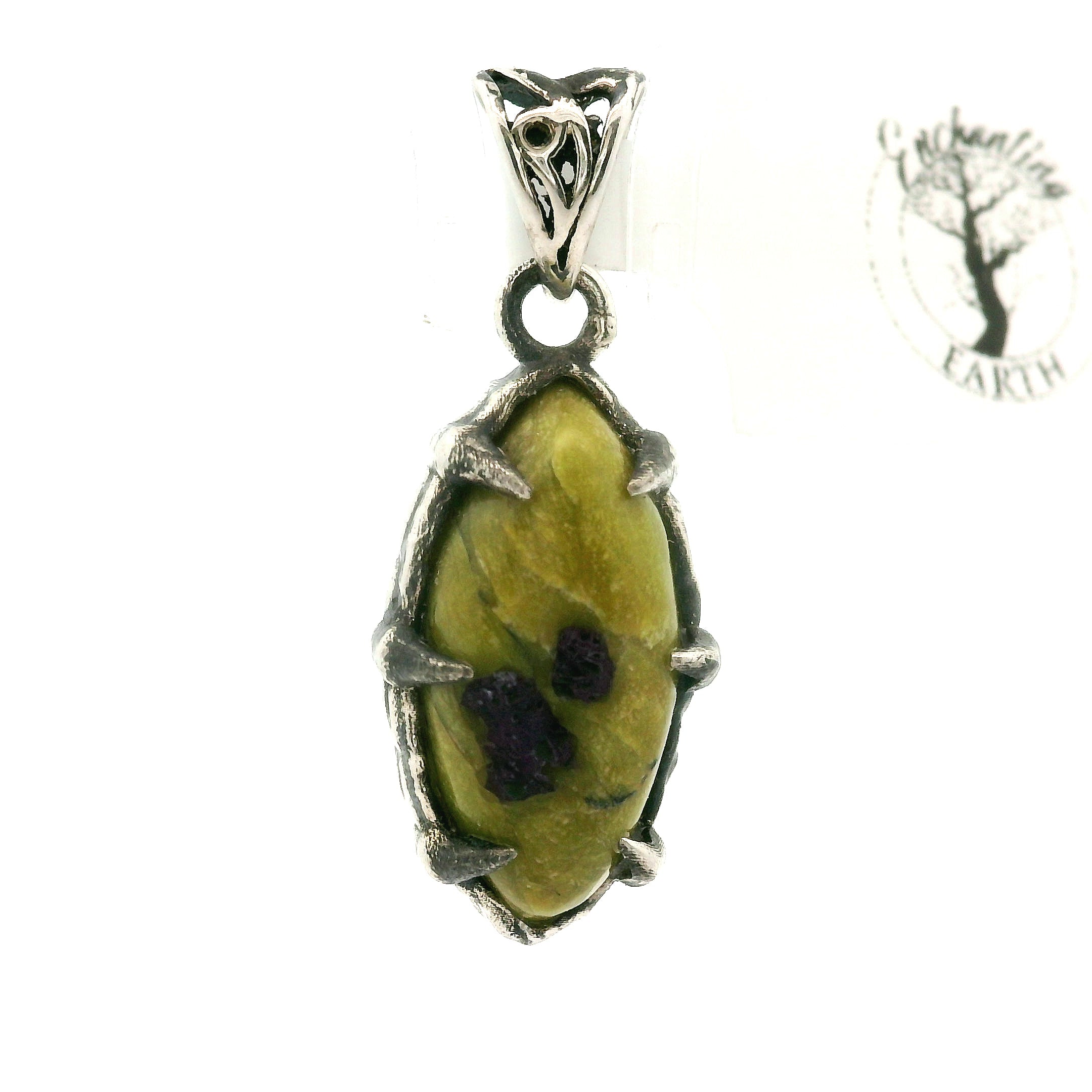 Atlantisite Bad Witch Pendant .925 Silver with Rhodium Plating for Inner Peace and Improved Self Esteem