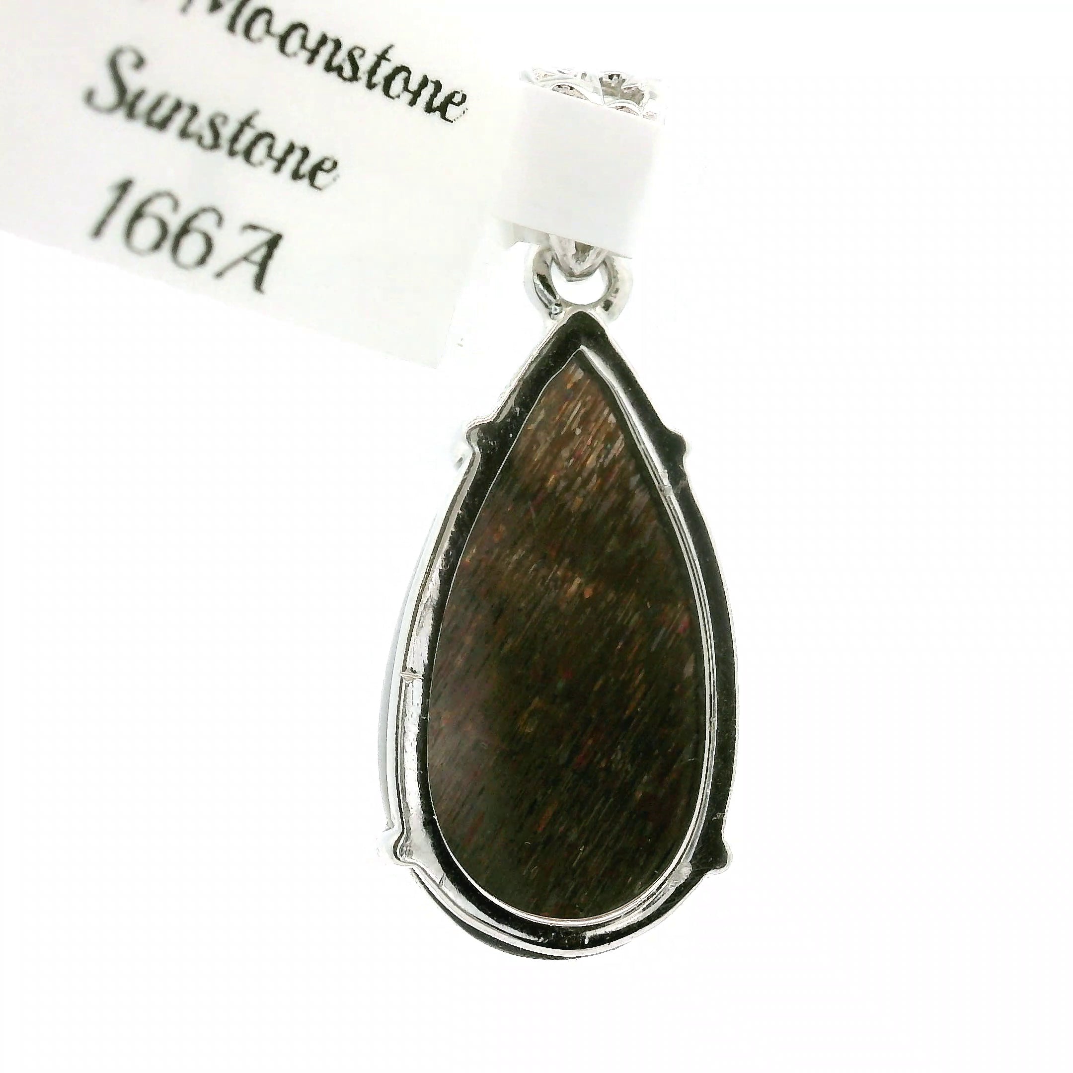 Black Moonstone Sunstone Pendant .925 Silver for Creation, Divine Feminine, & Manifestation
