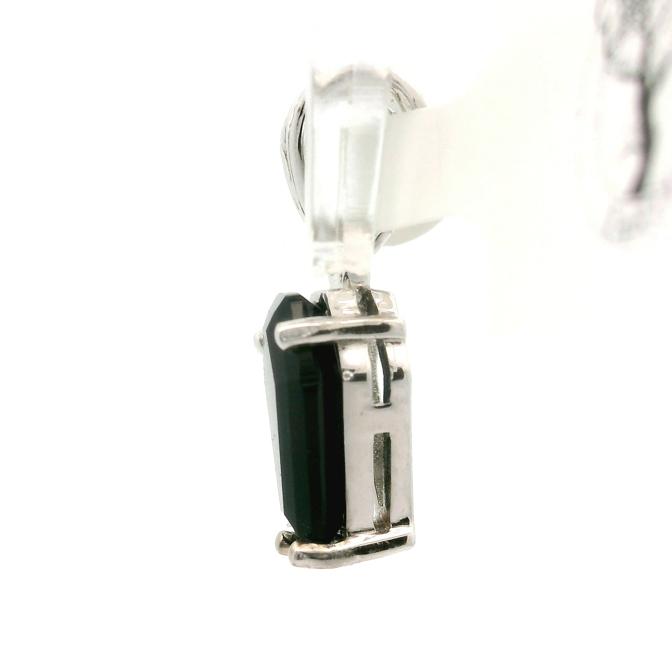 Mini Black Spinel Coffin Pendant .925 Silver for Resilience and Grounded Confidence
