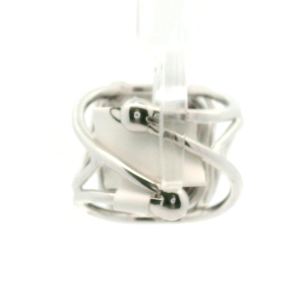 Garnet Carved Frenchie Cuff Ring .925 Silver for Adaptability and Unwavering Loyalty