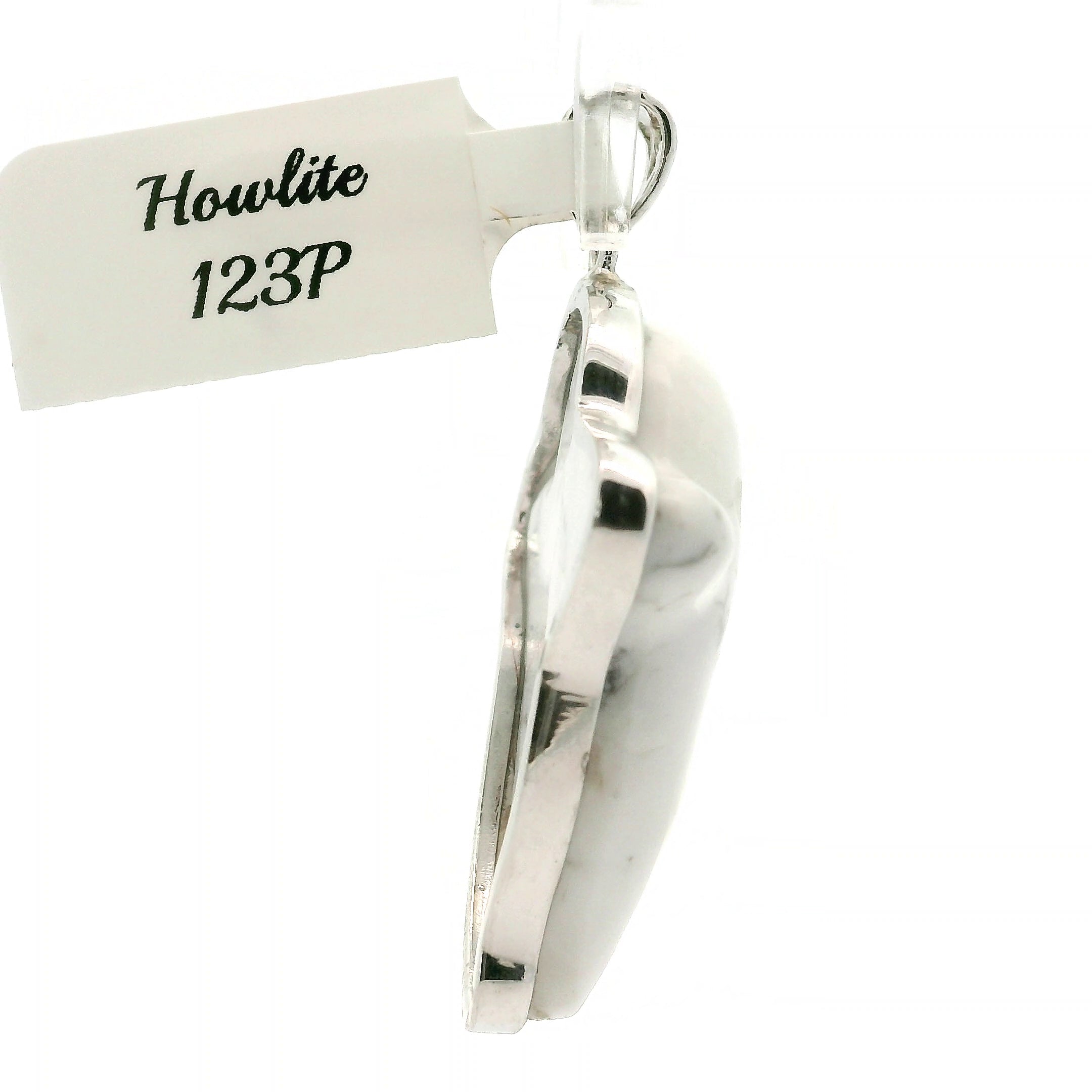 Howlite Ghost Pendant .925 Silver for Wisdom and Deep Sleep