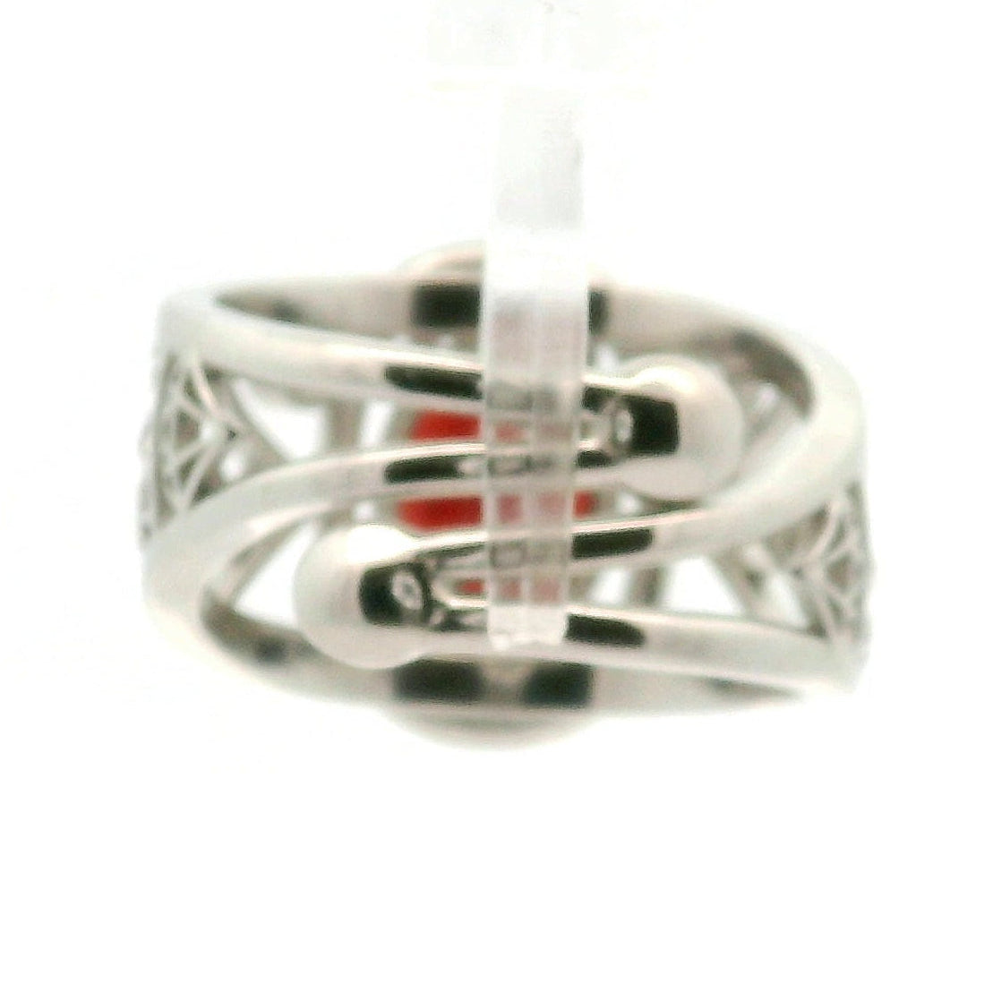 Garnet Sasquatch Cuff Ring .925 Silver for Strength and Connection with Earth