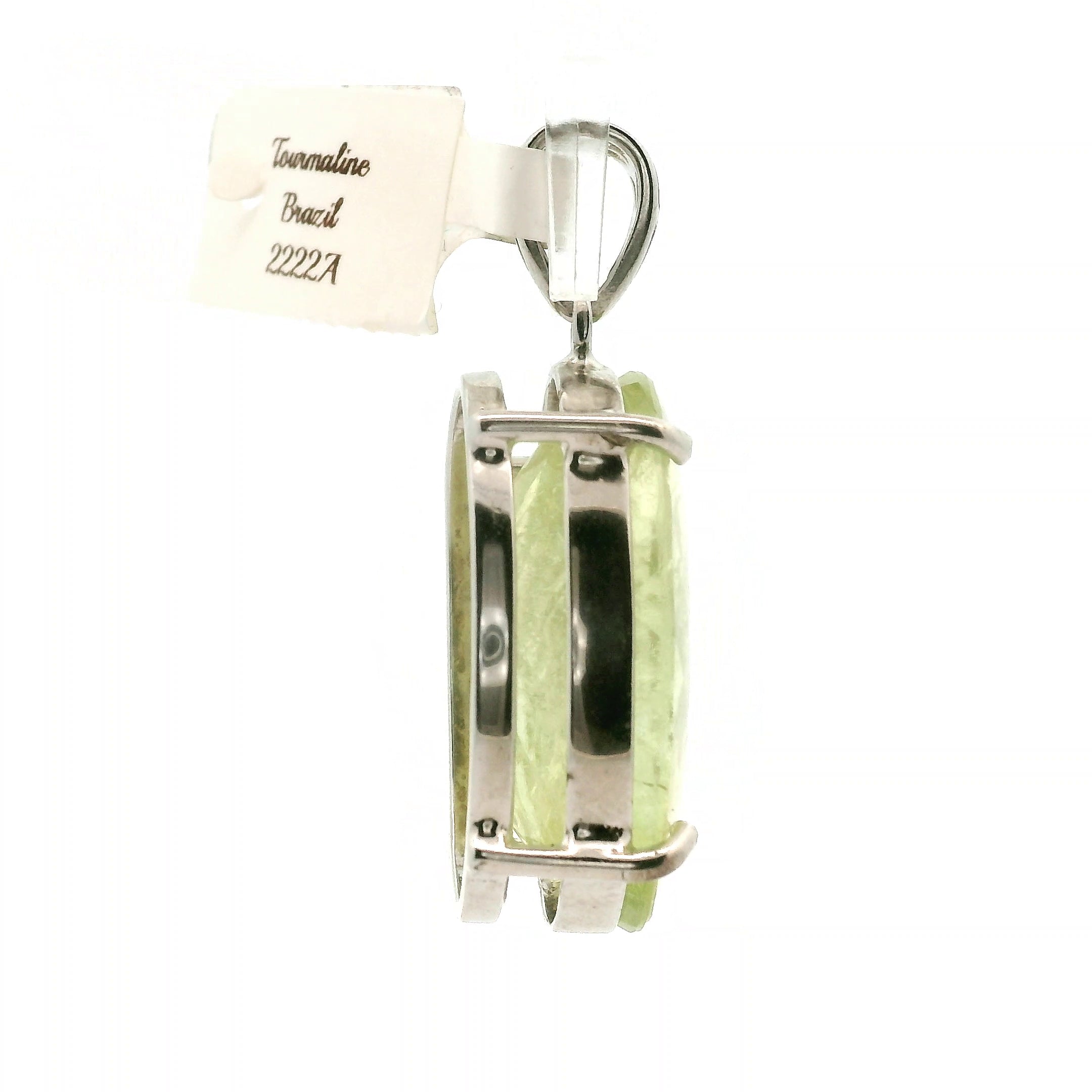 Yellow Tourmaline Pendant .925 Silver for Awareness, Communication and Meditation