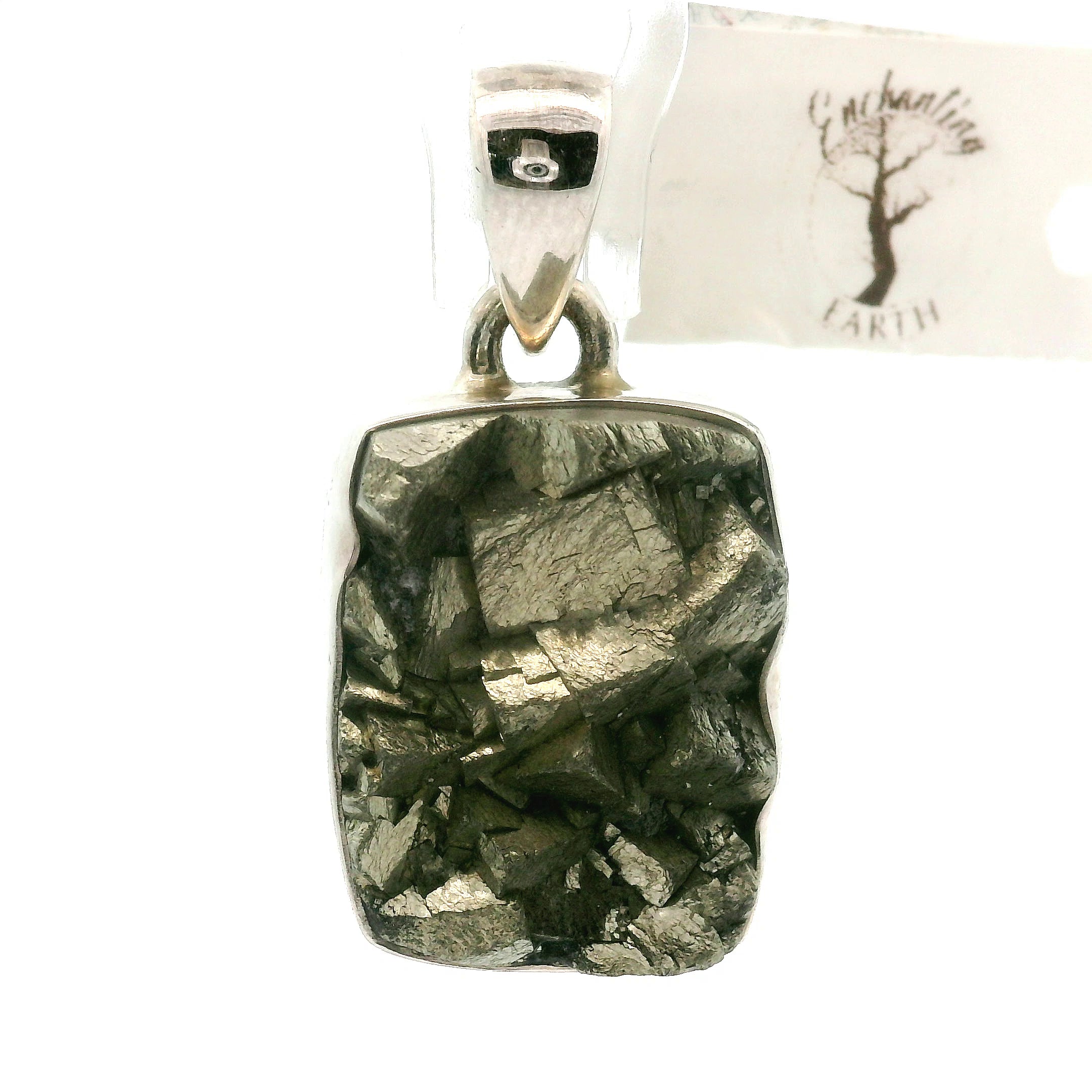 Pyrite Pendant .925 Silver for Luck & Manifestation