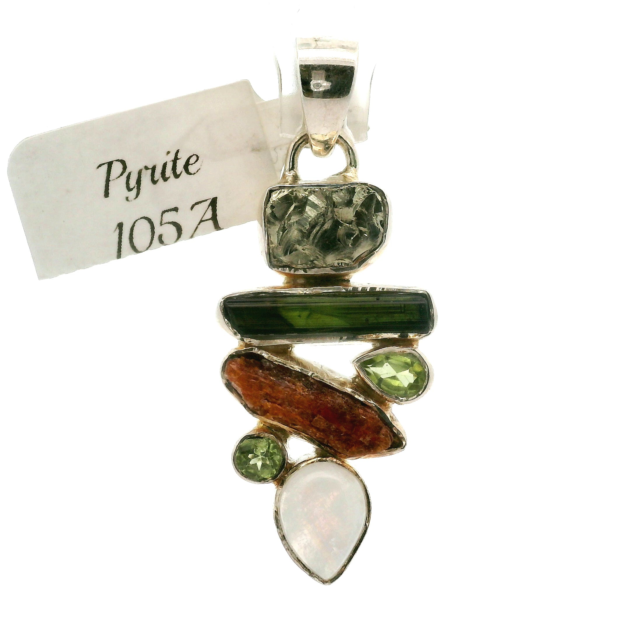Pyrite Multi-Stone Pendant .925 Silver for Luck & Manifestation