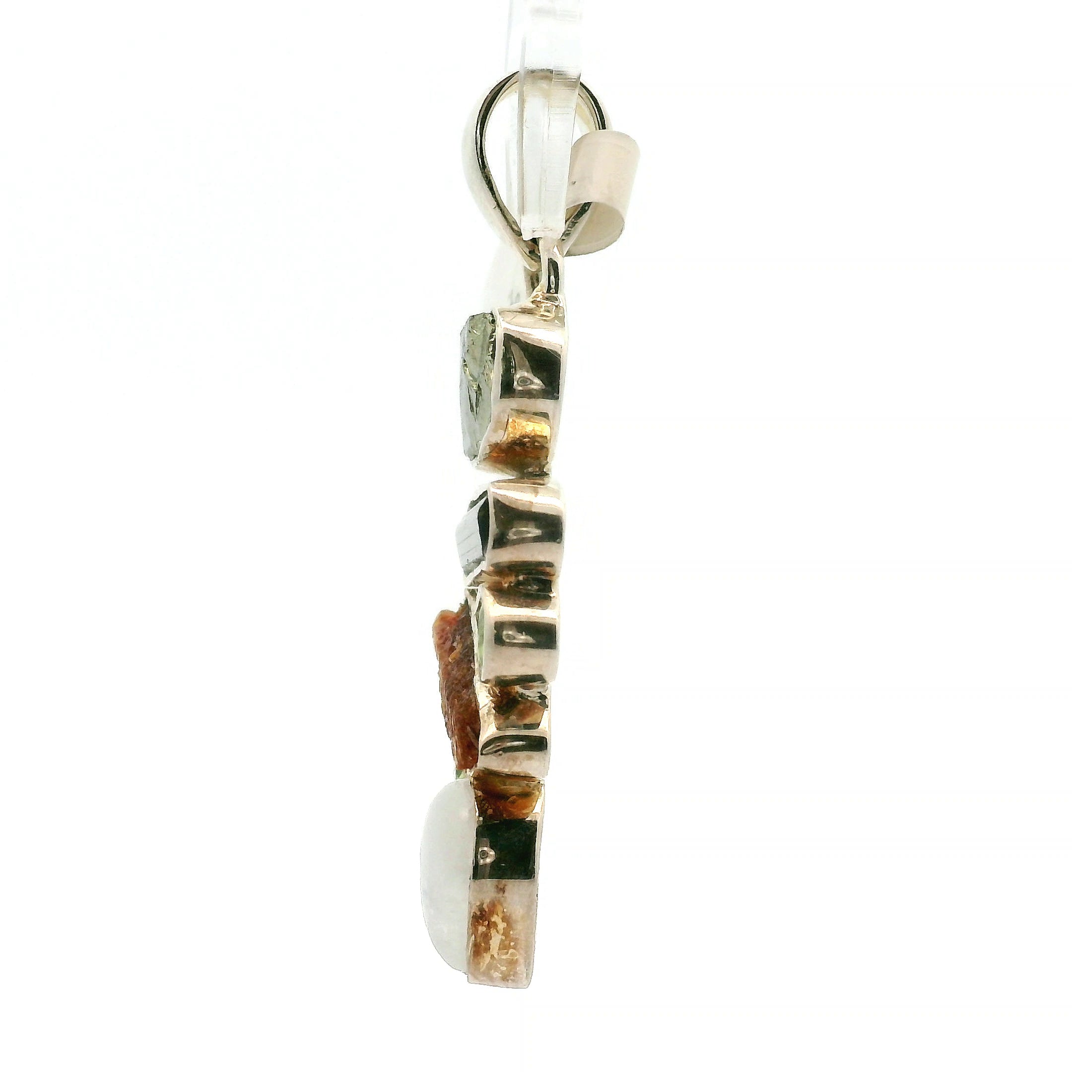 Pyrite Multi-Stone Pendant .925 Silver for Luck & Manifestation