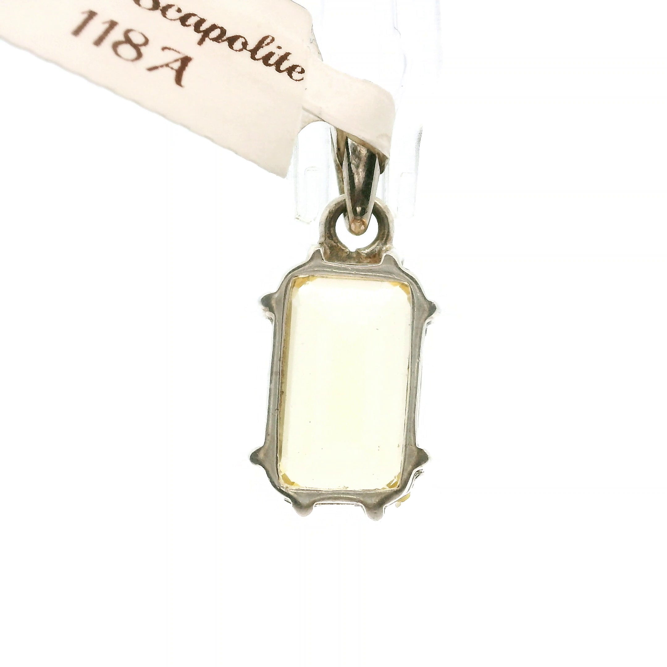 Yellow Scapolite Pendant .925 Silver for Enhancing Communication with Guides, Insight & Memory
