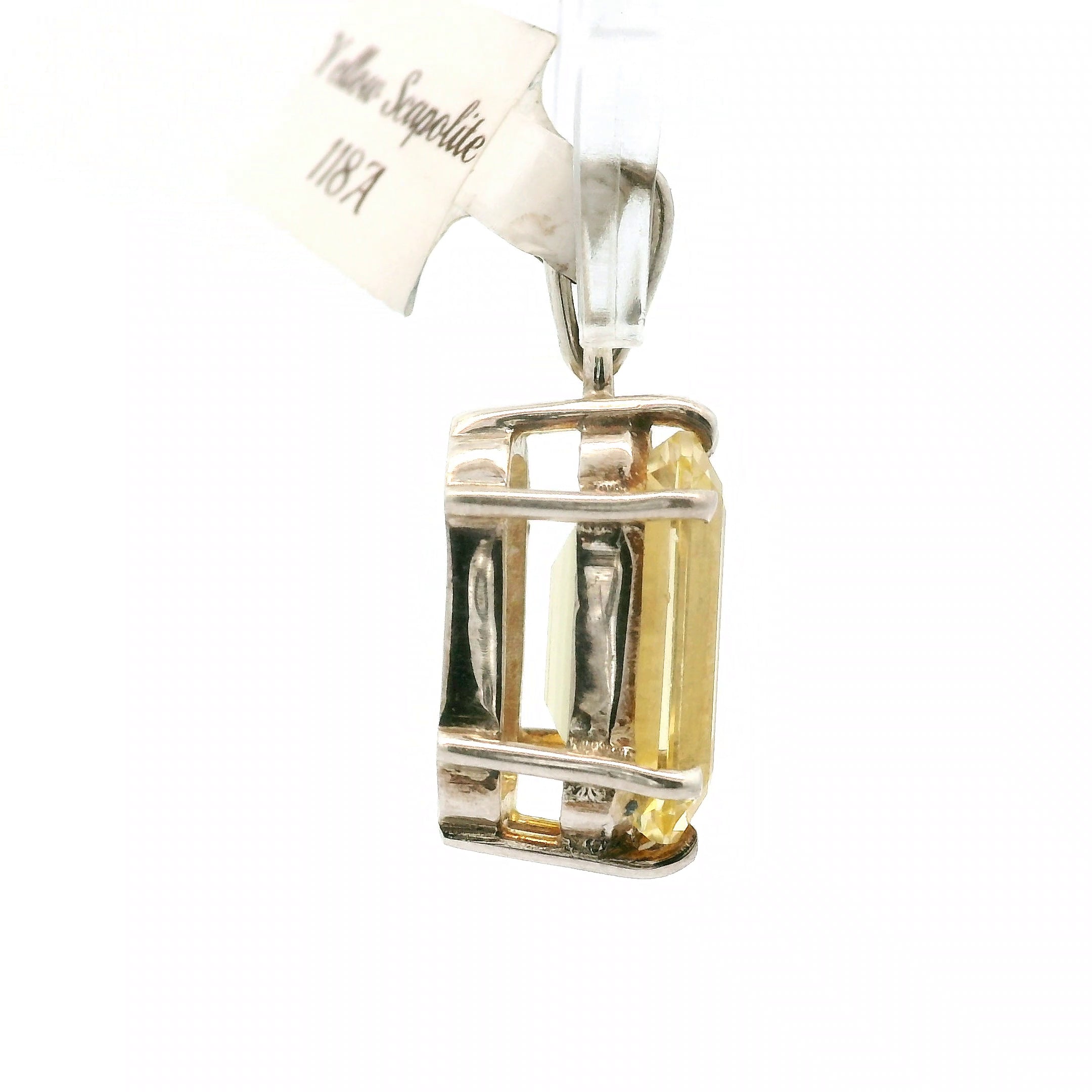 Yellow Scapolite Pendant .925 Silver for Enhancing Communication with Guides, Insight & Memory