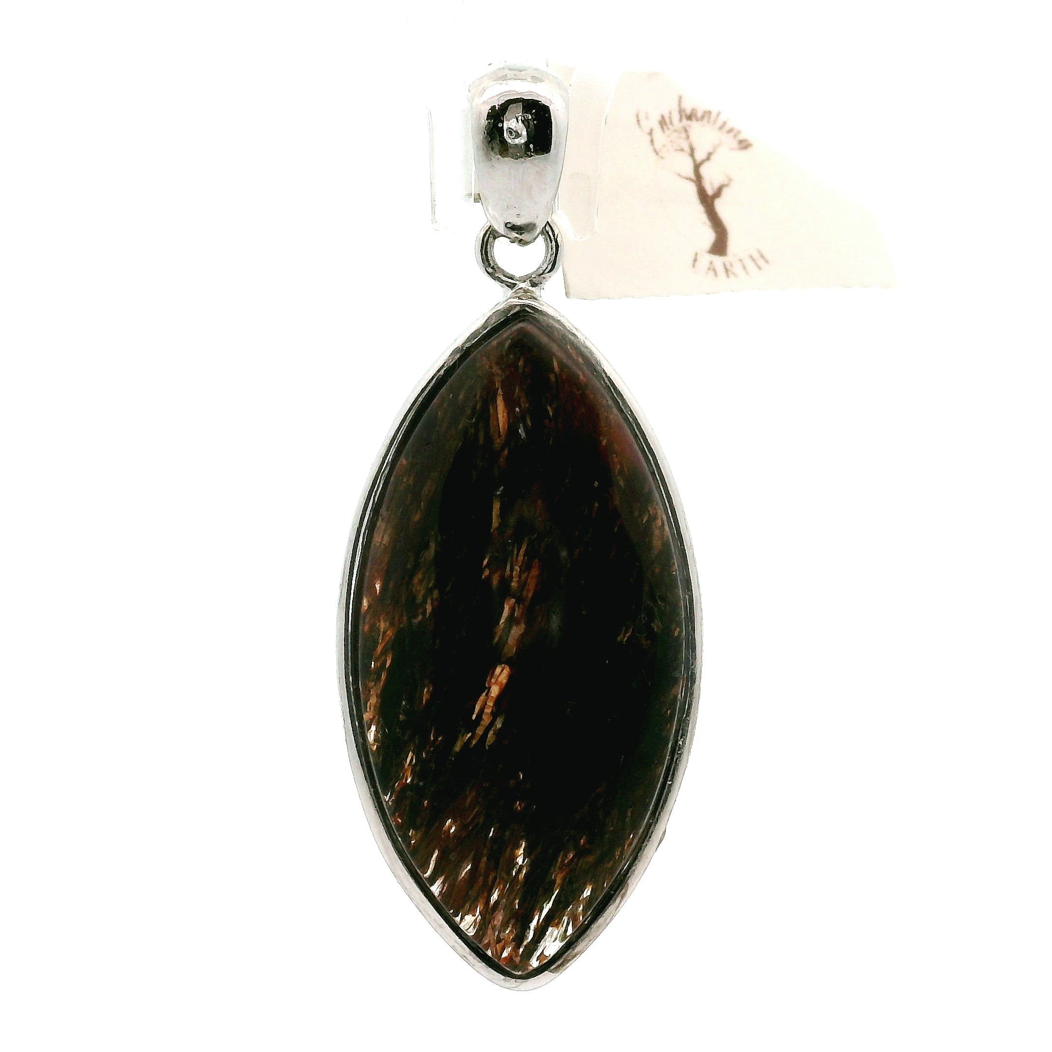 Smoky Quartz with Copper Rutile Pendant .925 Silver for Energetic Cleansing, Accelerated Manifestations and Protection