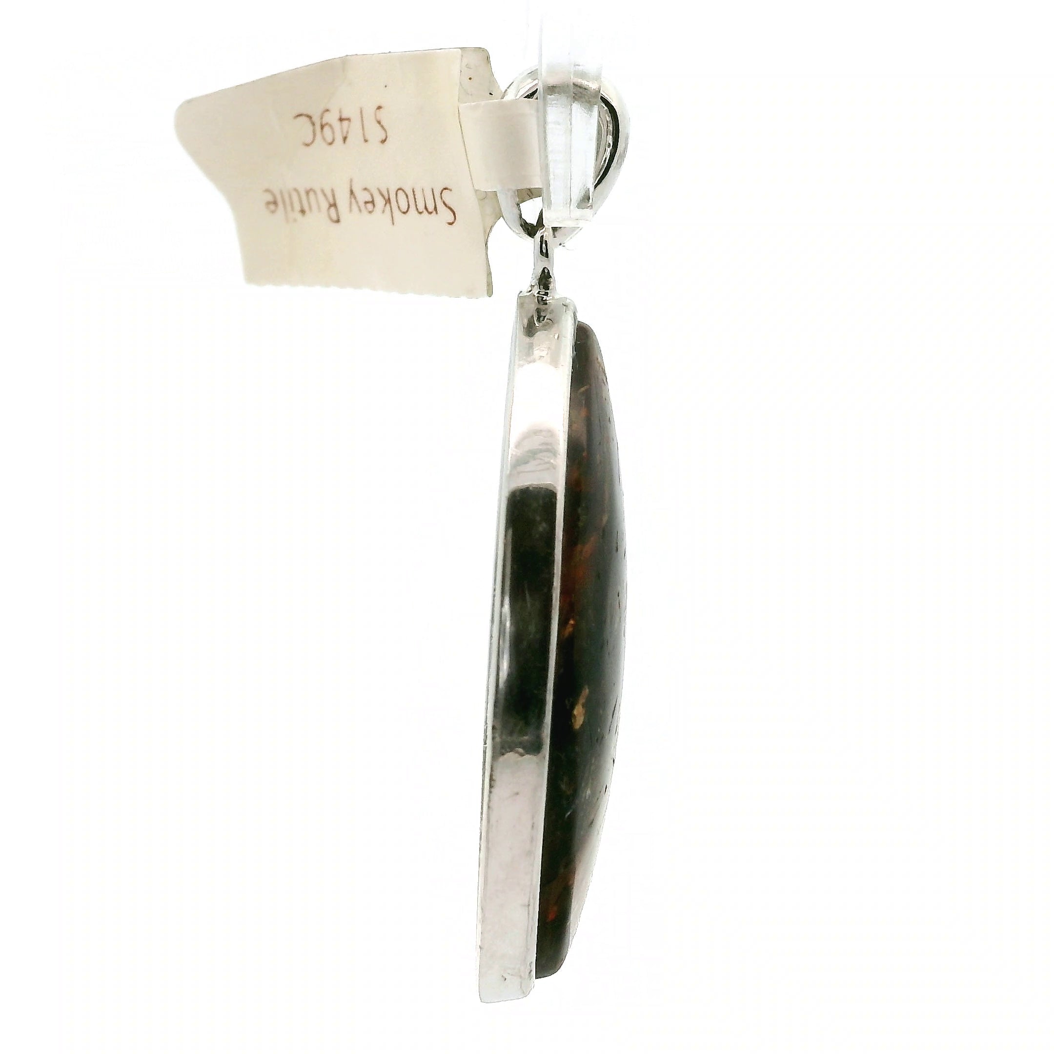 Smoky Quartz with Copper Rutile Pendant .925 Silver for Energetic Cleansing, Accelerated Manifestations and Protection