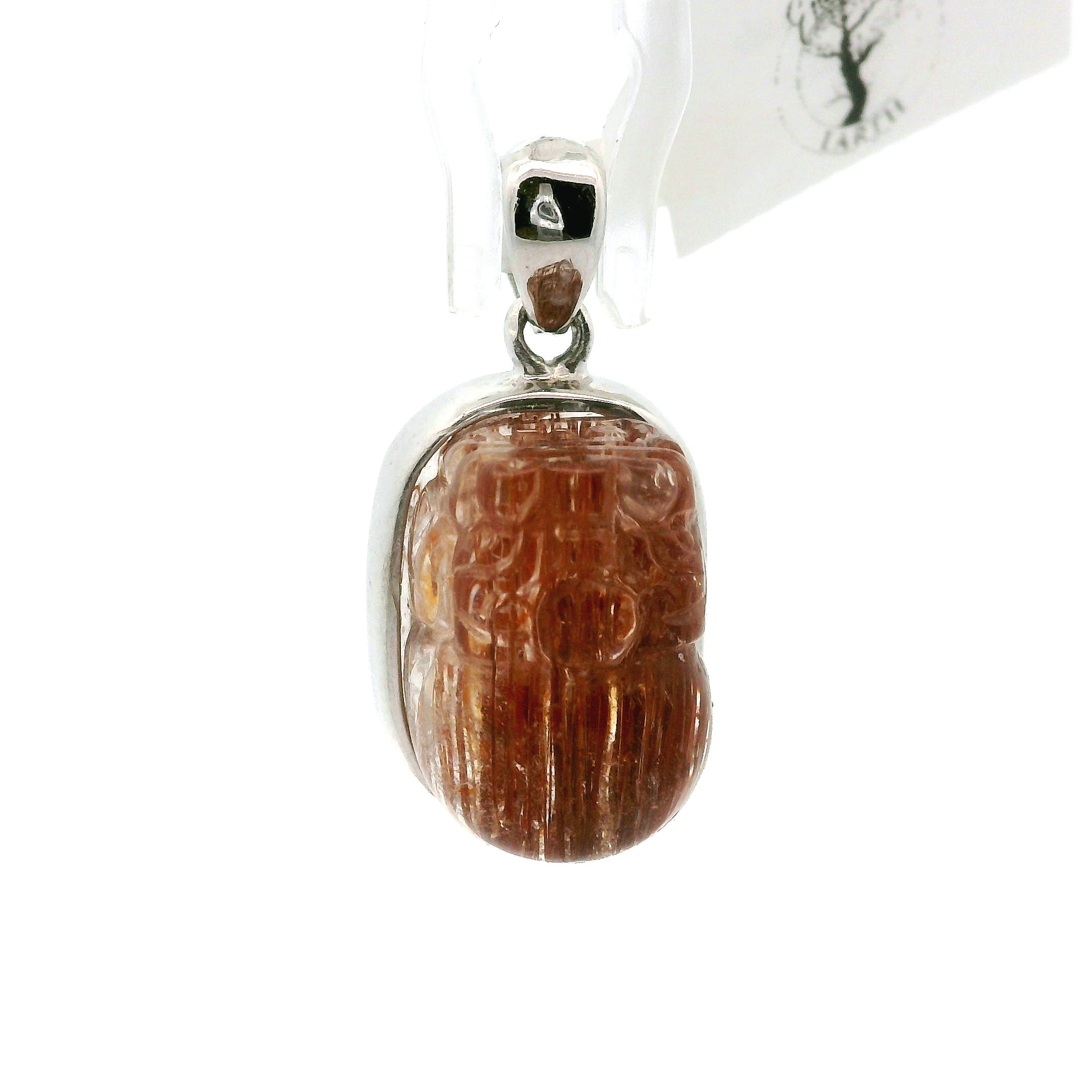 Copper Rutile Pixiu Pendant .925 Silver for Accelerating Intentions and Manifesting
