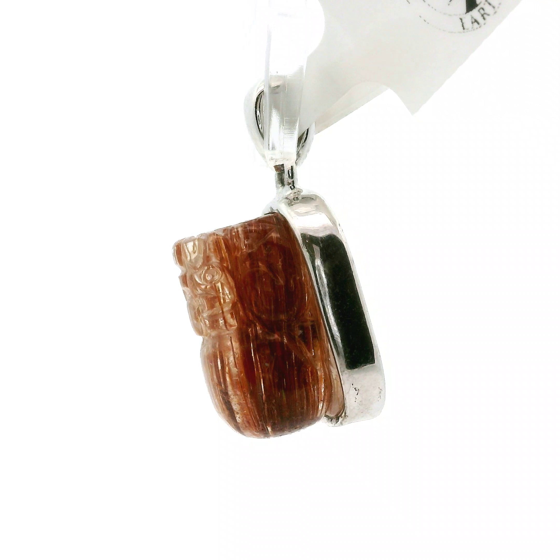 Copper Rutile Pixiu Pendant .925 Silver for Accelerating Intentions and Manifesting