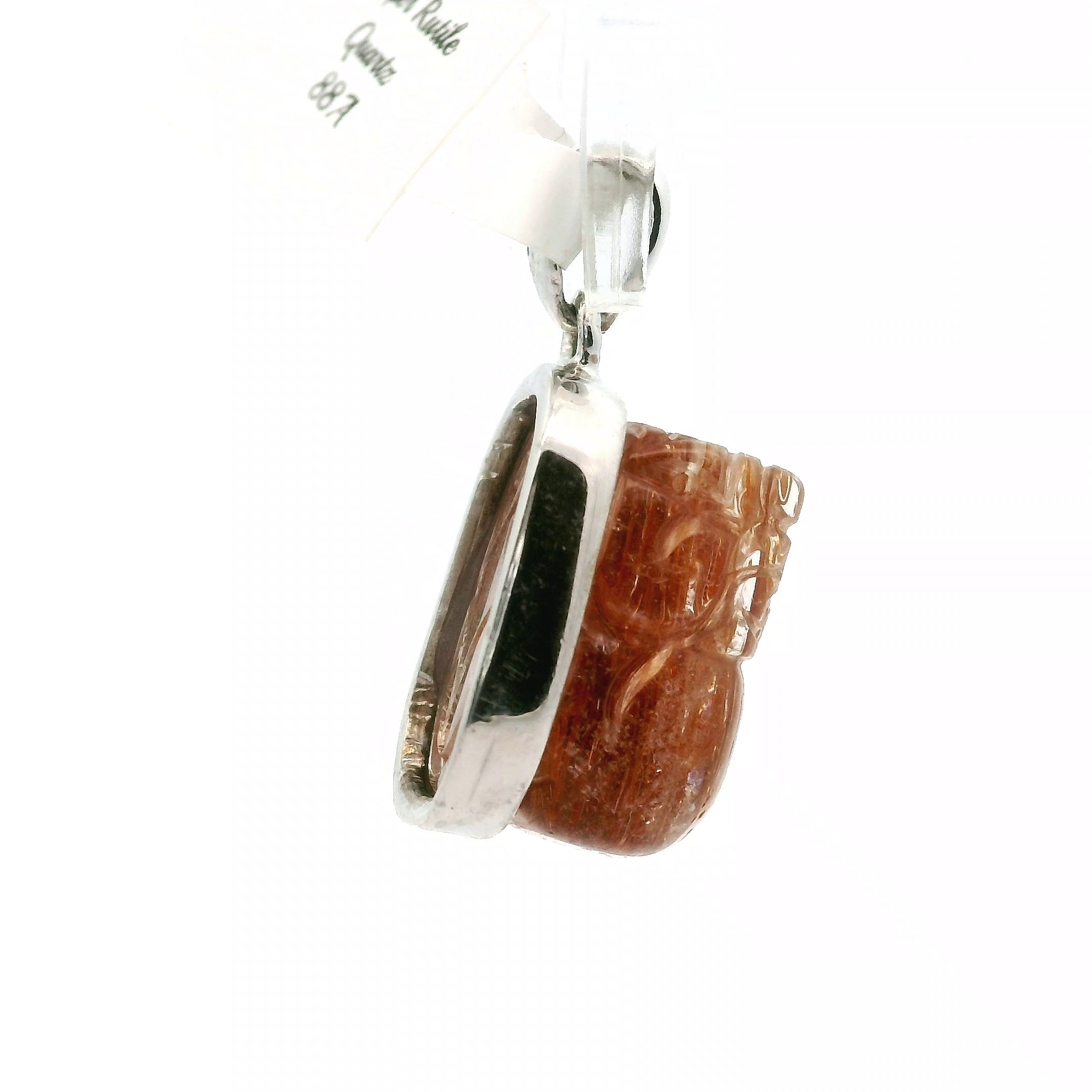 Copper Rutile Pixiu Pendant .925 Silver for Accelerating Intentions and Manifesting