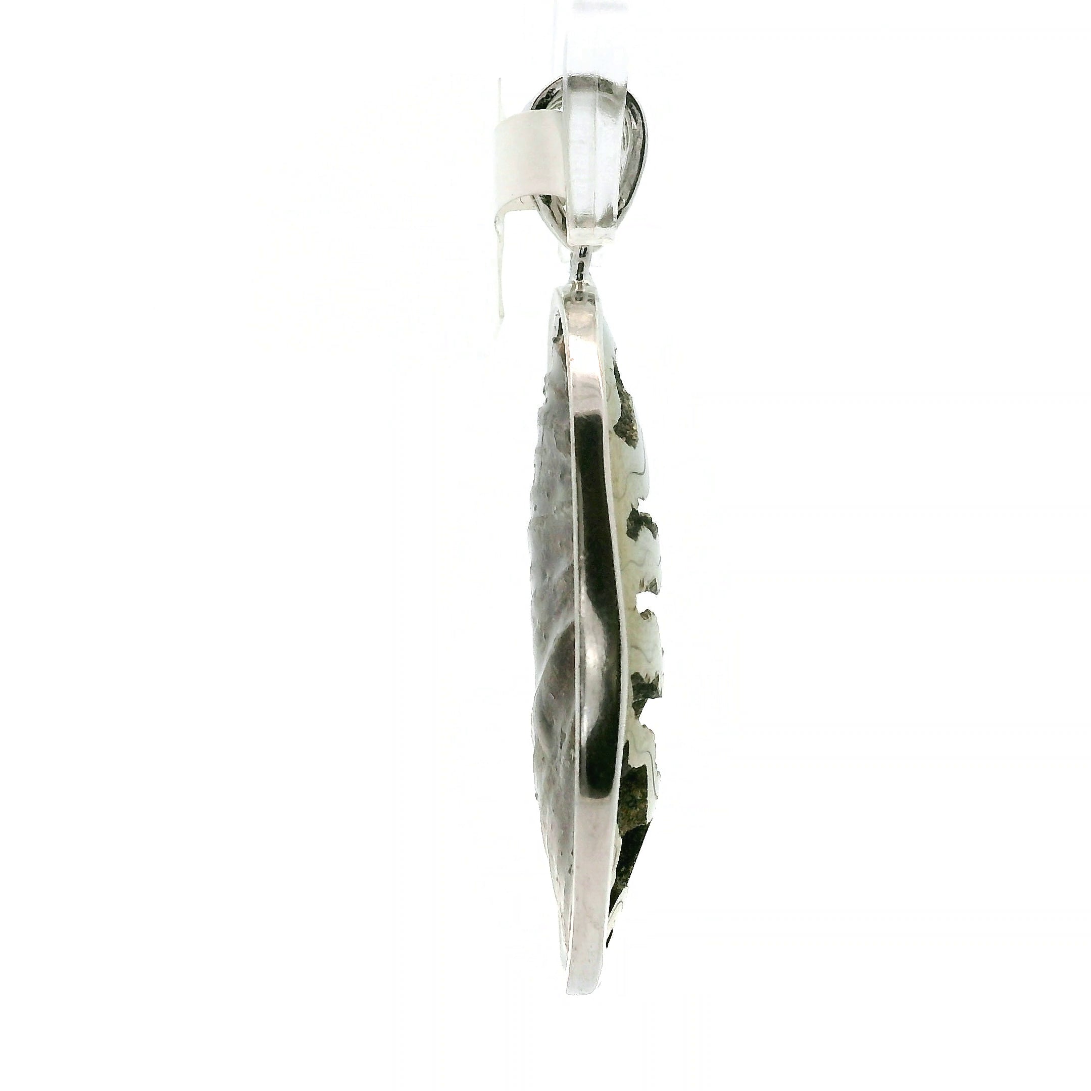 Pyrite Ammonite Pendant .925 Silver for Luck & Manifestation