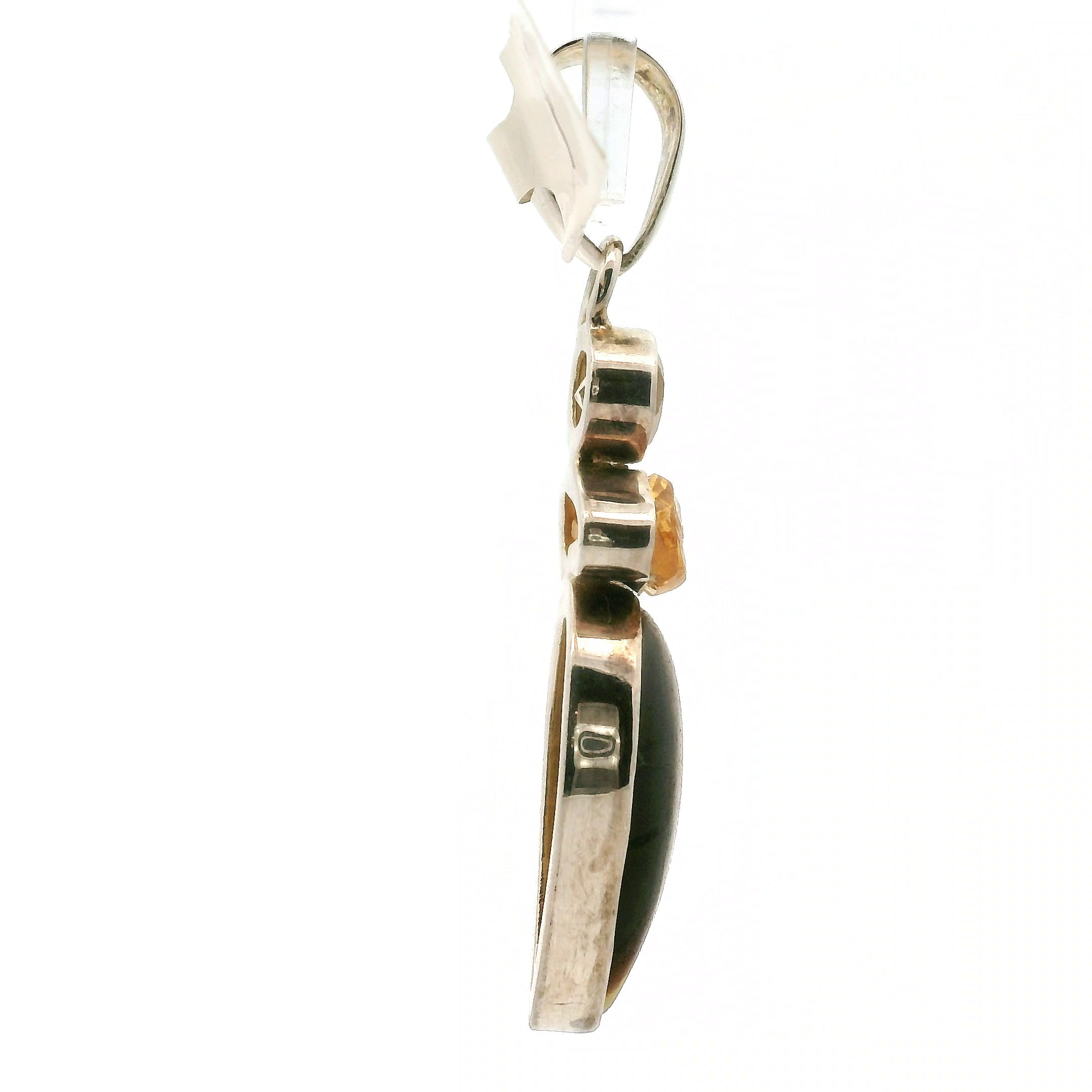 Septarian Multi-Stone Pendant .925 Silver for Grounding, Confidence and Transformation