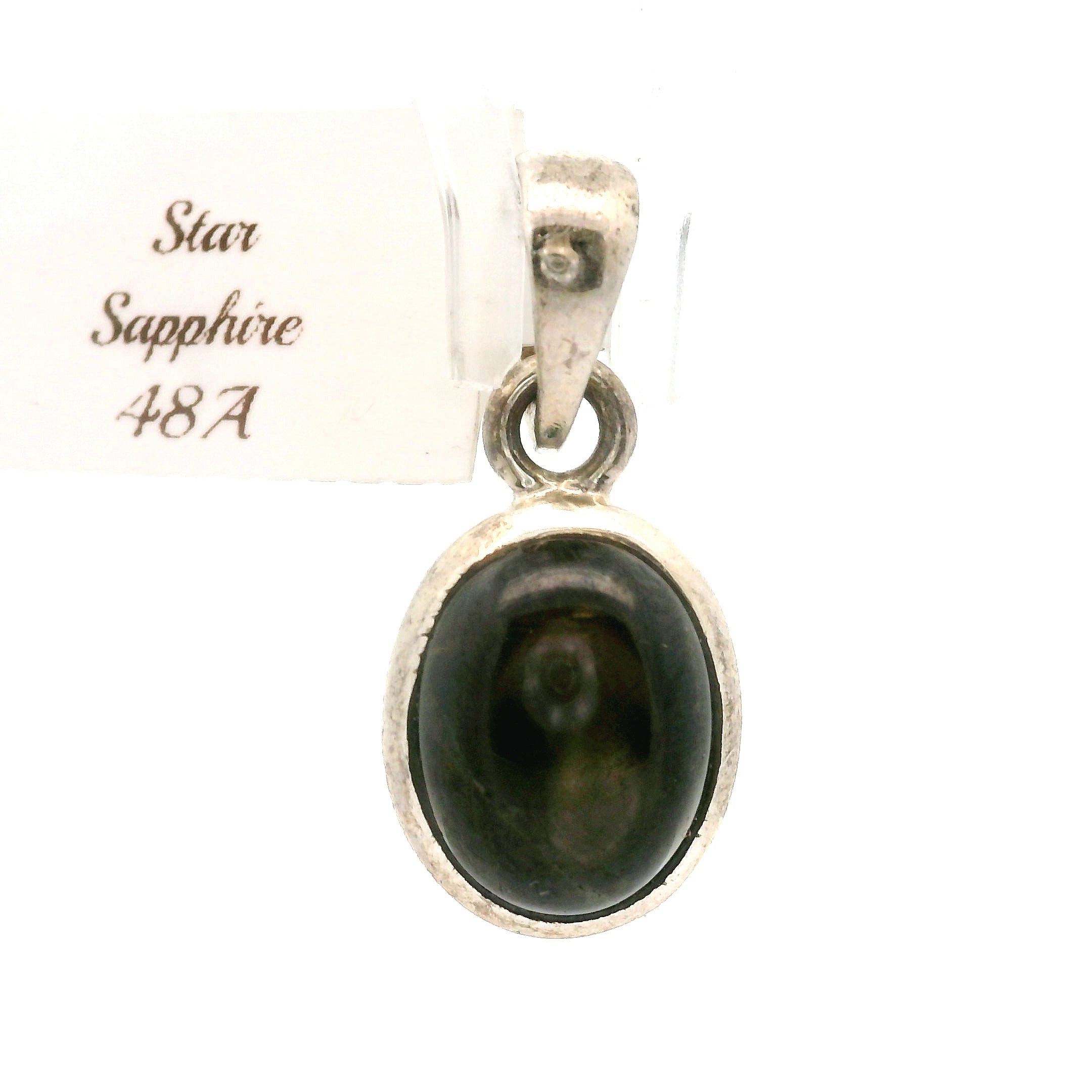 Star Sapphire Pendant .925 Silver for Good Luck, Prosperity and Protection