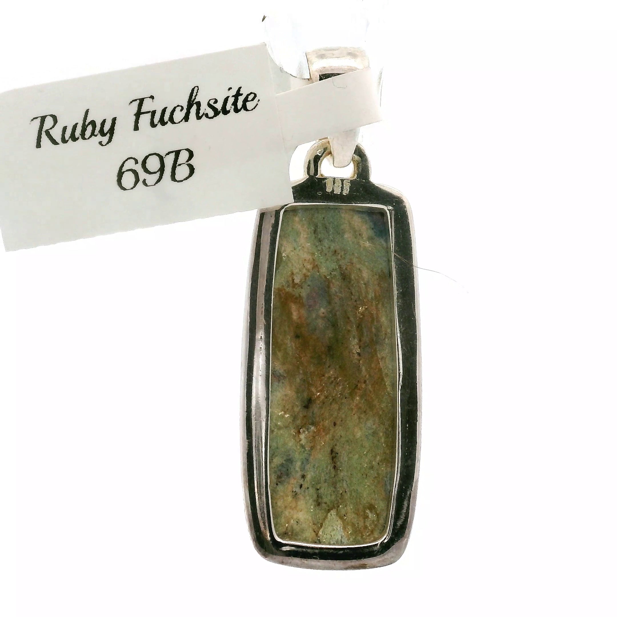 Ruby Fuchsite Pendant .925 Silver for Self-Confidence, Strength and Revitalizing Life Force Energy