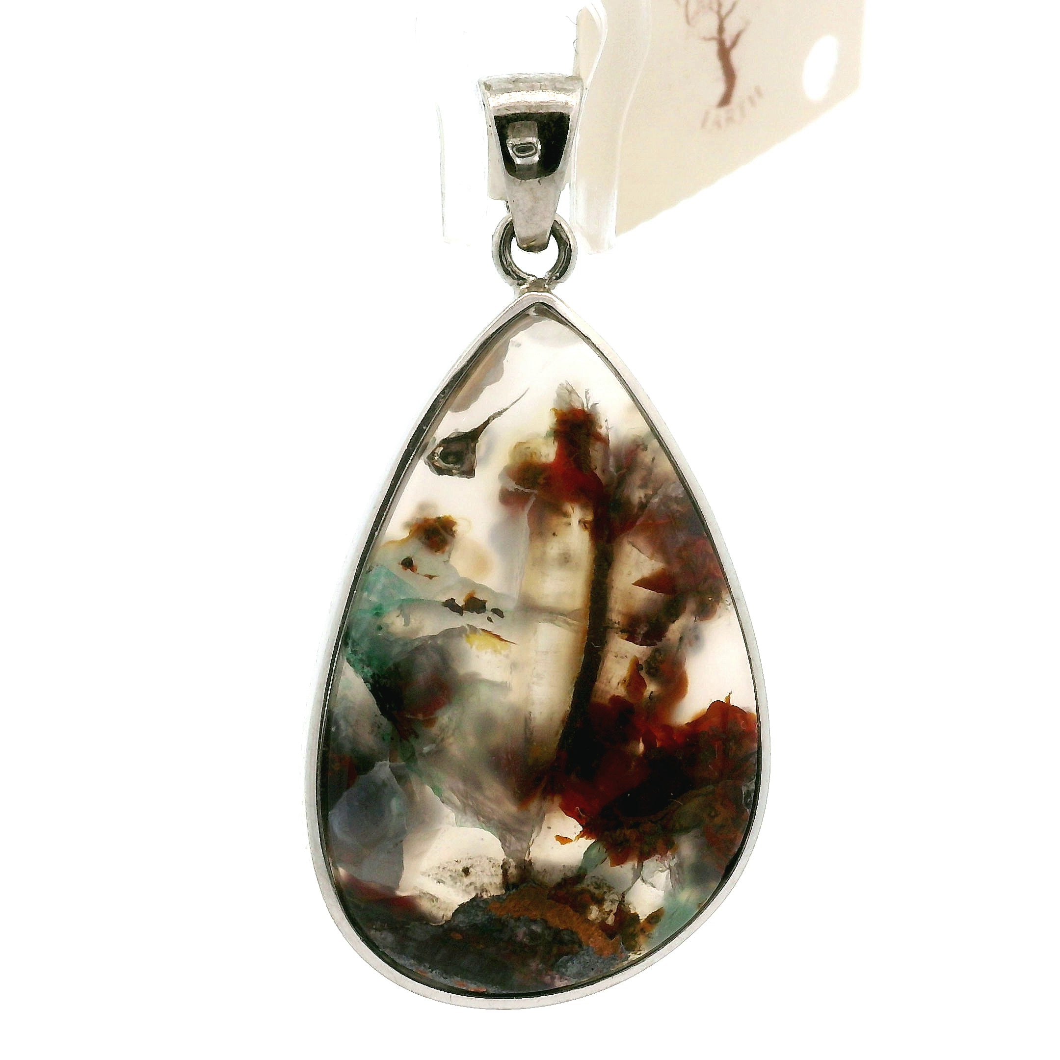Gem Silica with Copper Pendant .925 Silver for Empowerment, Harmony and Truth