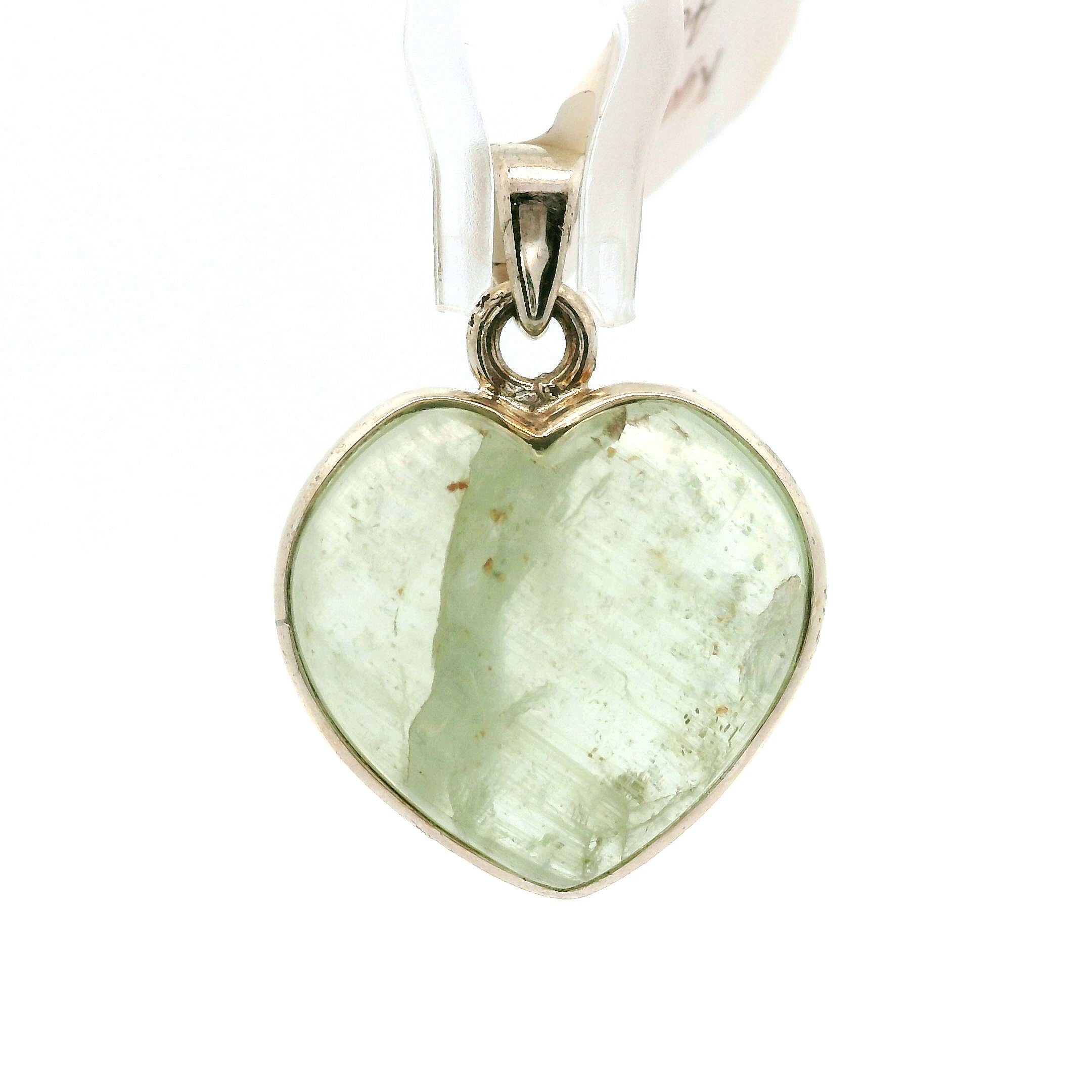 Green Kyanite Pendant .925 Silver for Alignment, Balance and Meditation