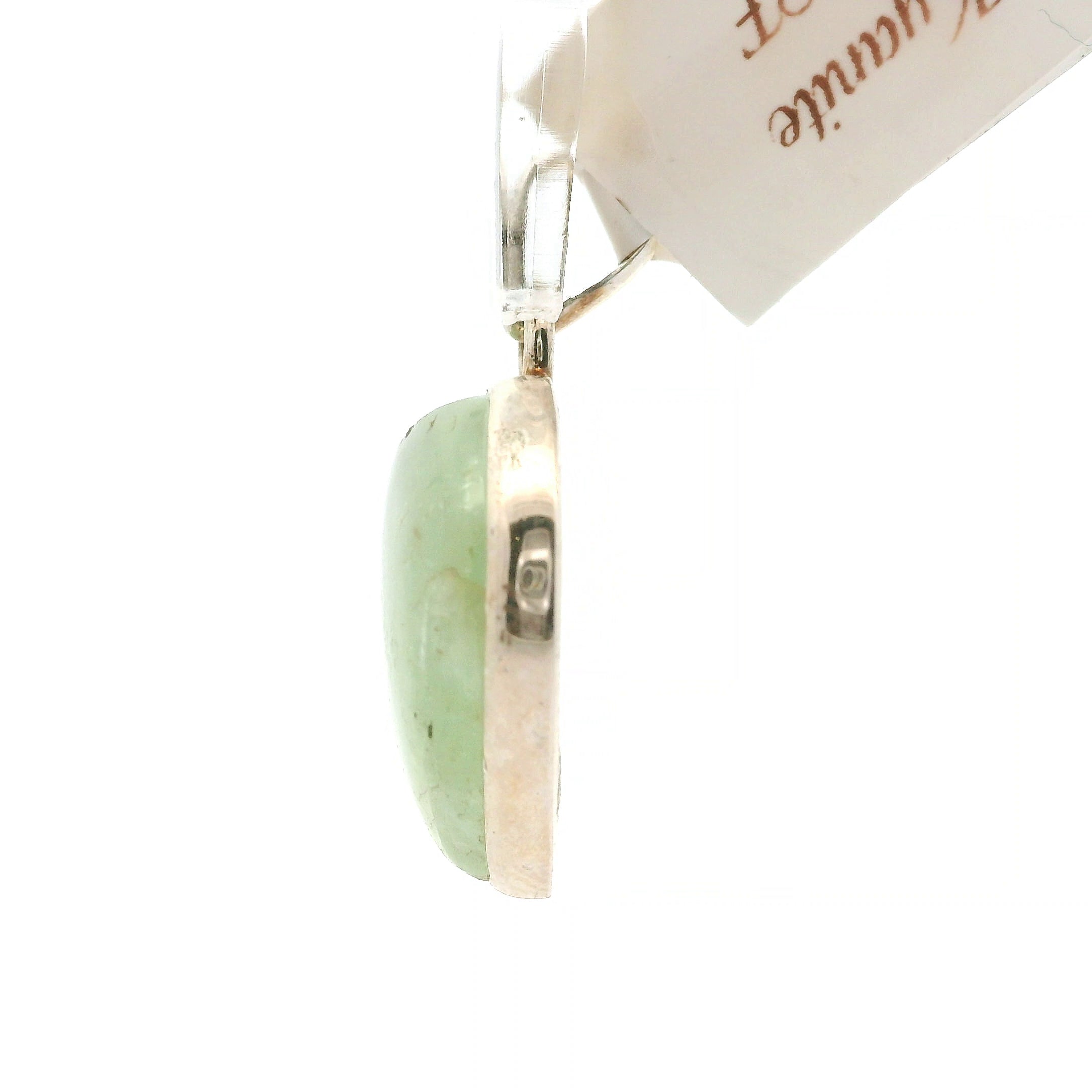 Green Kyanite Pendant .925 Silver for Alignment, Balance and Meditation