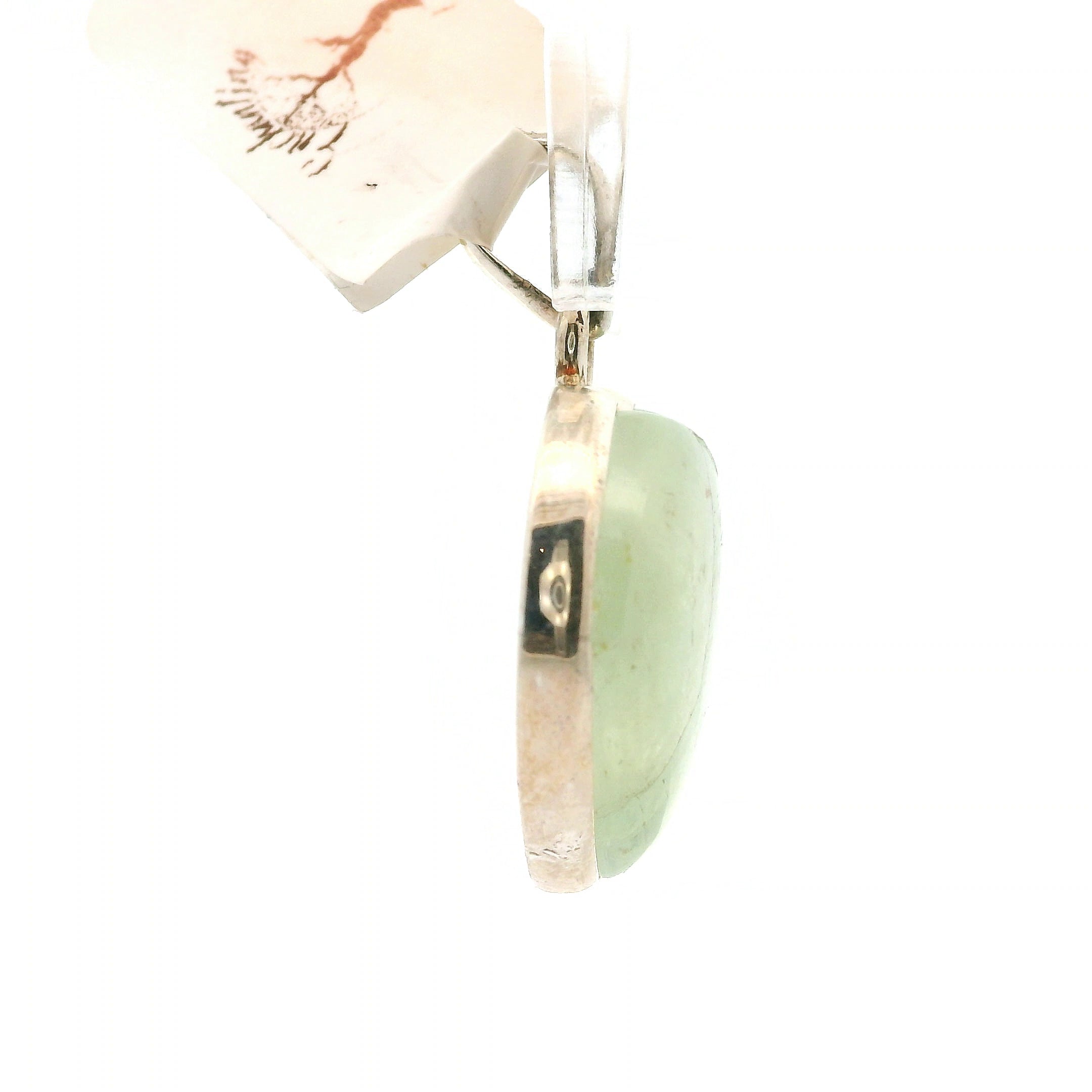 Green Kyanite Pendant .925 Silver for Alignment, Balance and Meditation