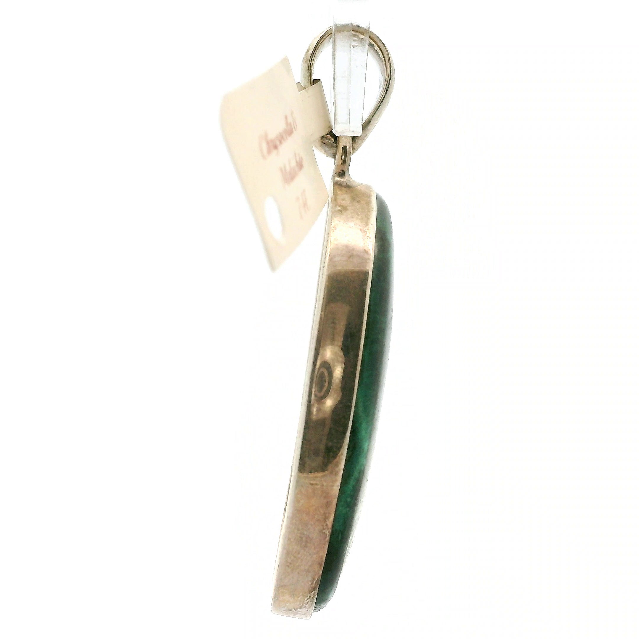 Chrysocolla and Malachite Pendant .925 Silver for Abundance, Protection and Transformation