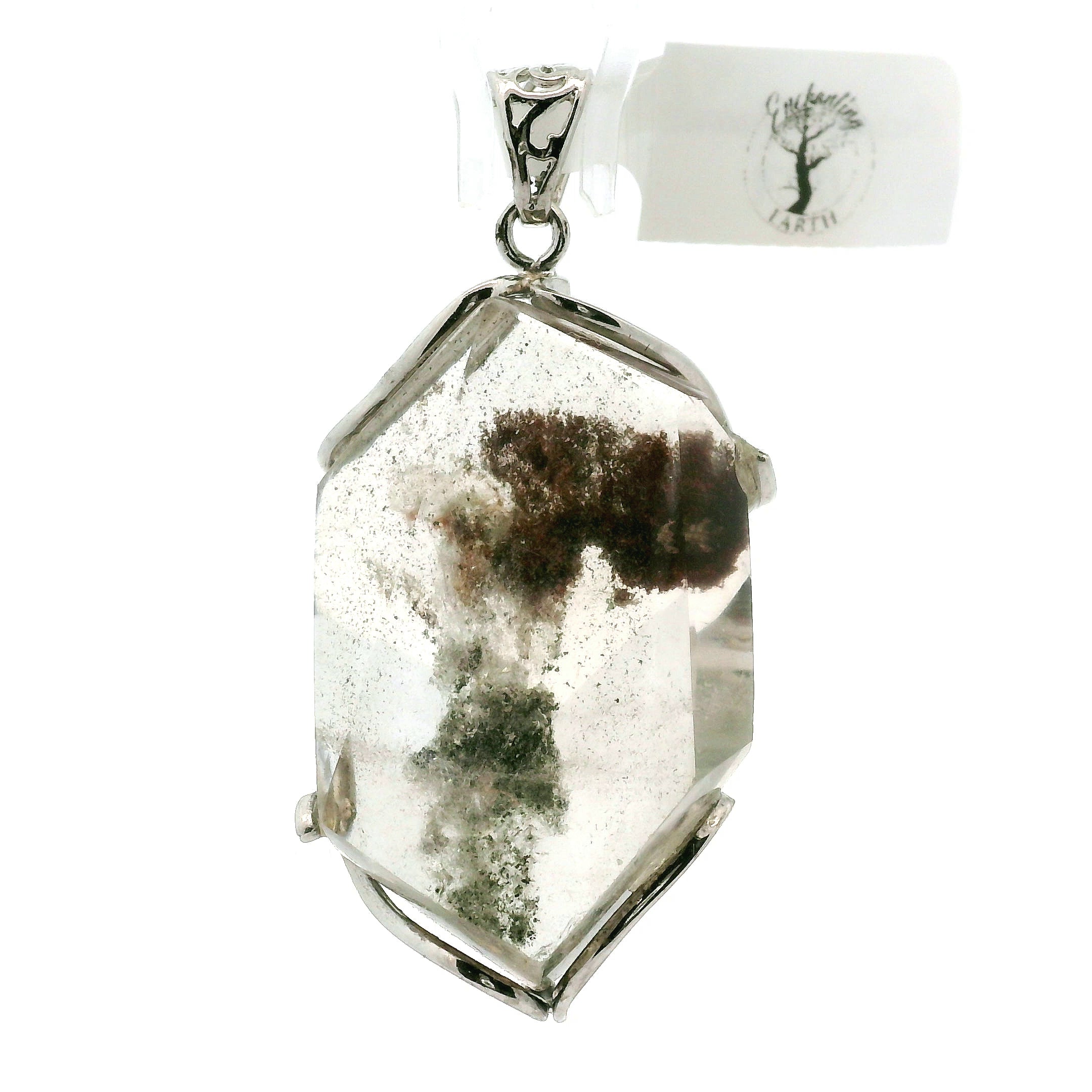 Garden Quartz Freeform Pendants .925 Sterling Silver for Insight, Meditation & Shamanic Journey