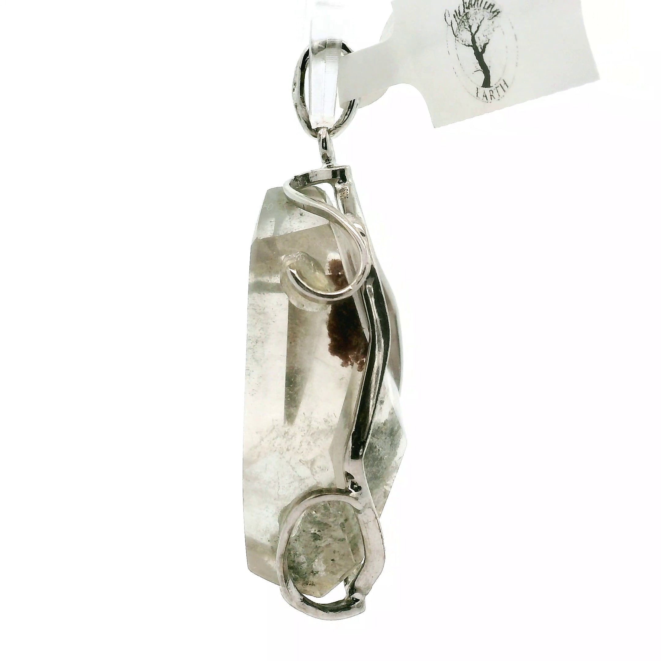 Garden Quartz Freeform Pendants .925 Sterling Silver for Insight, Meditation & Shamanic Journey