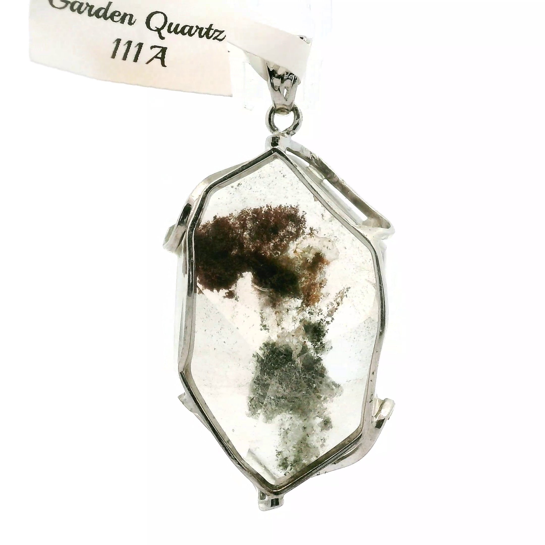 Garden Quartz Freeform Pendants .925 Sterling Silver for Insight, Meditation & Shamanic Journey