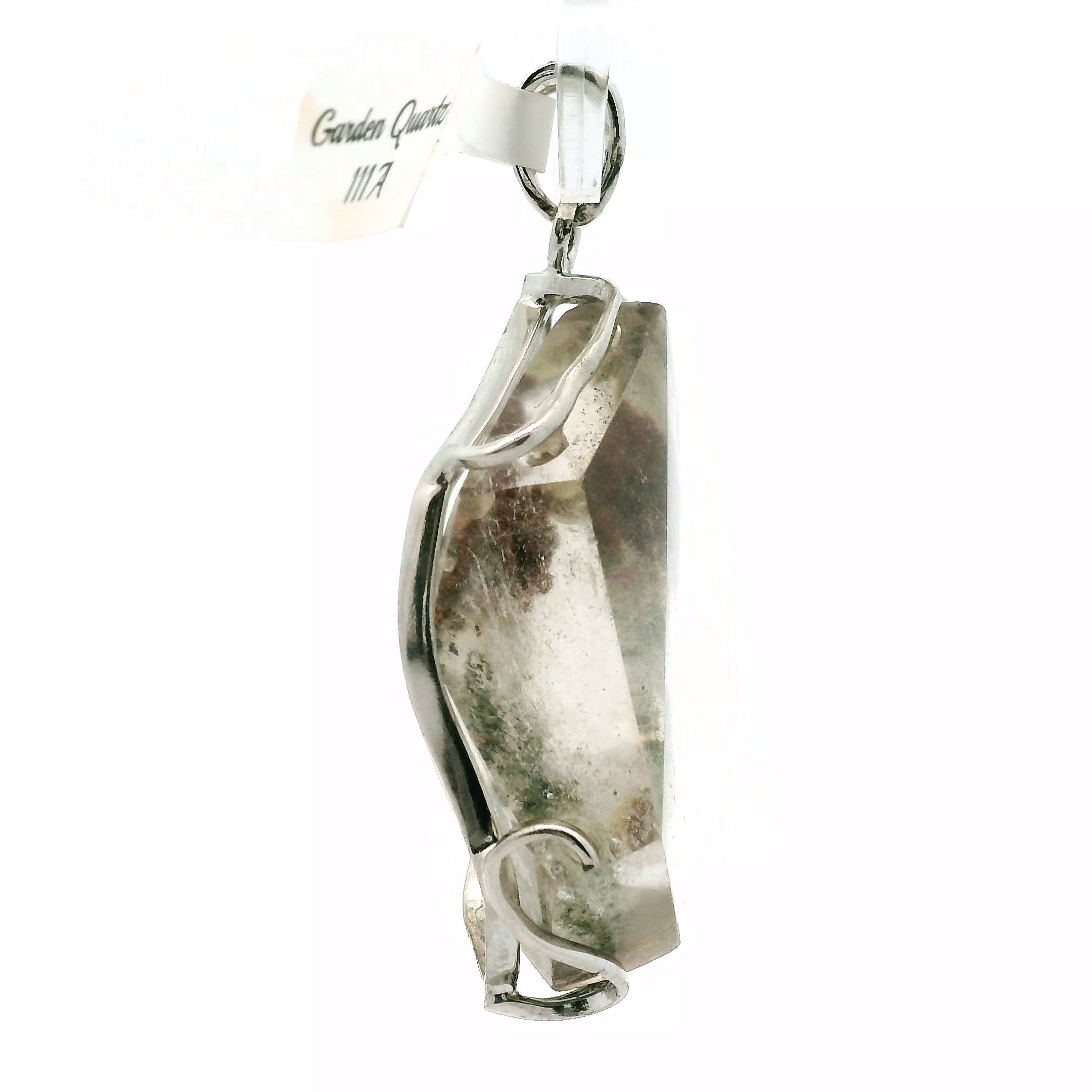 Garden Quartz Freeform Pendants .925 Sterling Silver for Insight, Meditation & Shamanic Journey