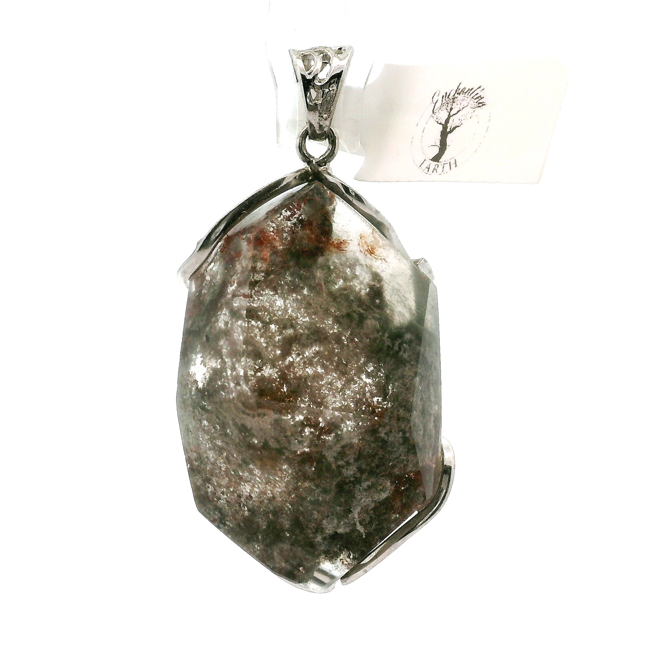 Garden Quartz Freeform Pendants .925 Sterling Silver for Insight, Meditation & Shamanic Journey