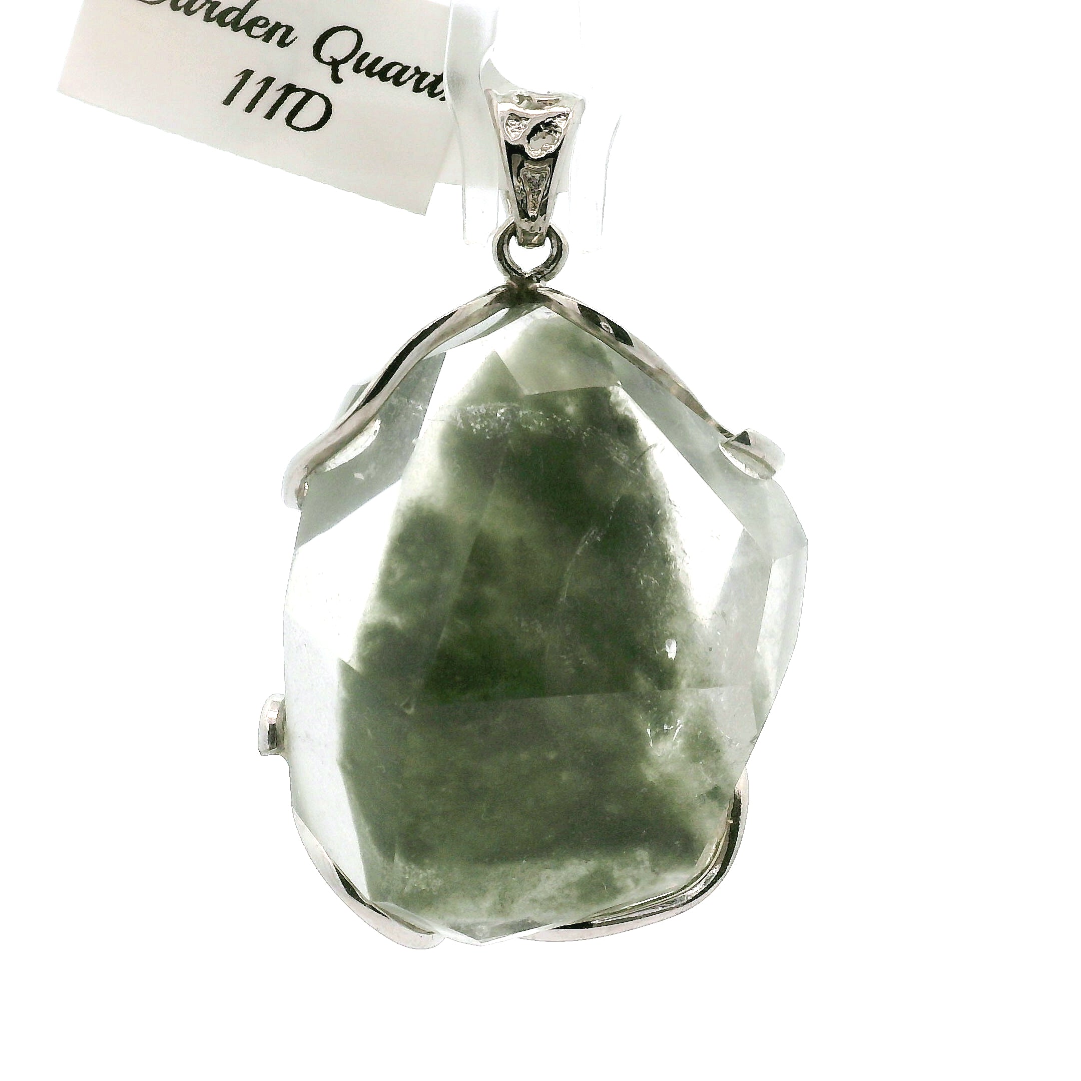 Garden Quartz Freeform Pendants .925 Sterling Silver for Insight, Meditation & Shamanic Journey