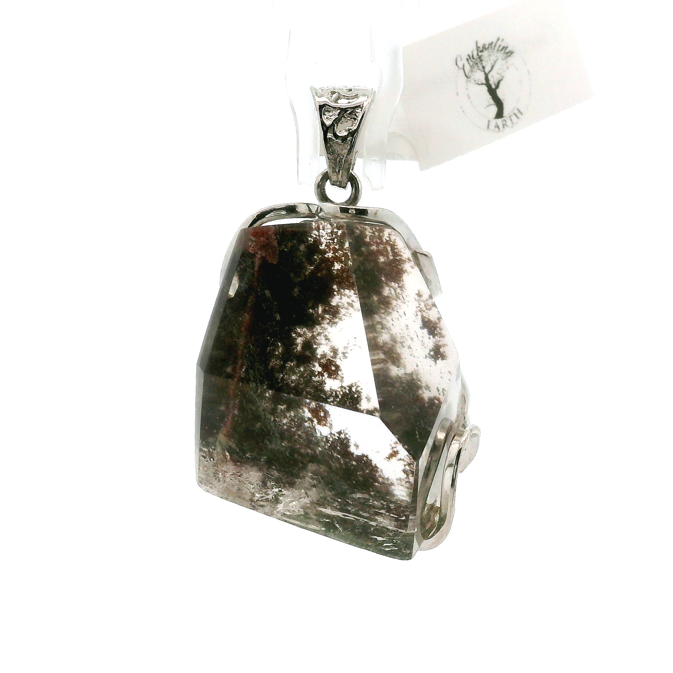 Garden Quartz Freeform Pendants .925 Sterling Silver for Insight, Meditation & Shamanic Journey