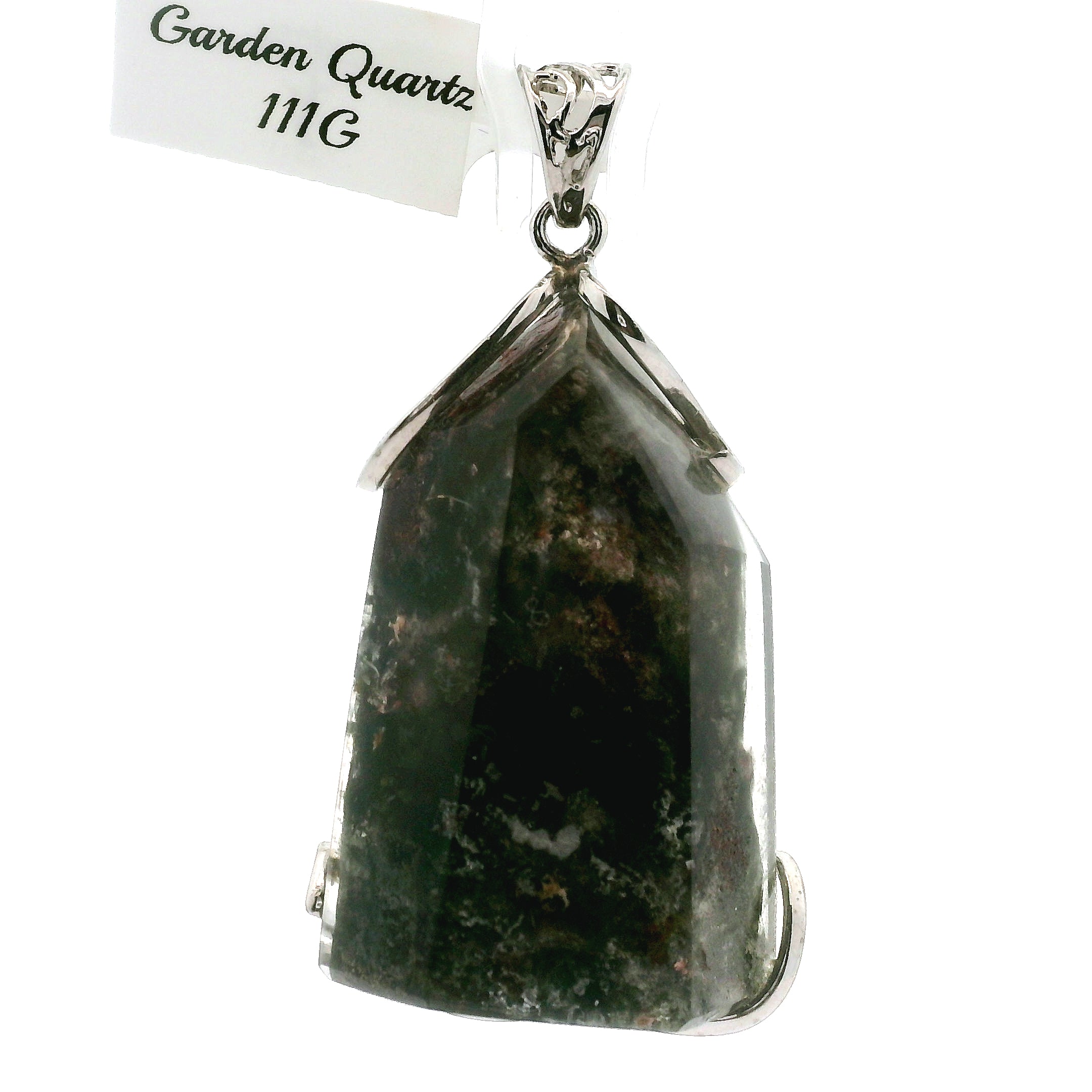 Garden Quartz Freeform Pendants .925 Sterling Silver for Insight, Meditation & Shamanic Journey