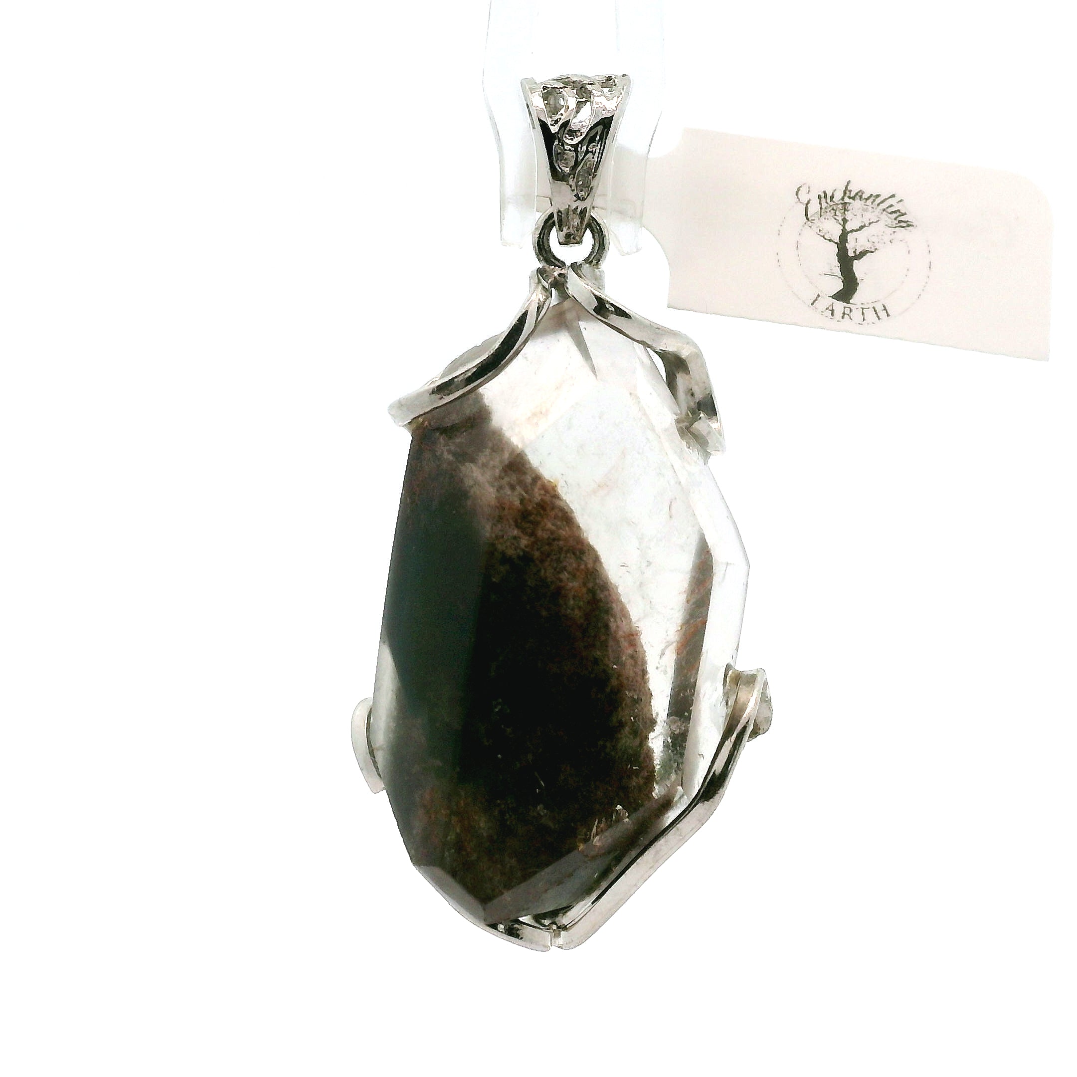 Garden Quartz Freeform Pendants .925 Sterling Silver for Insight, Meditation & Shamanic Journey