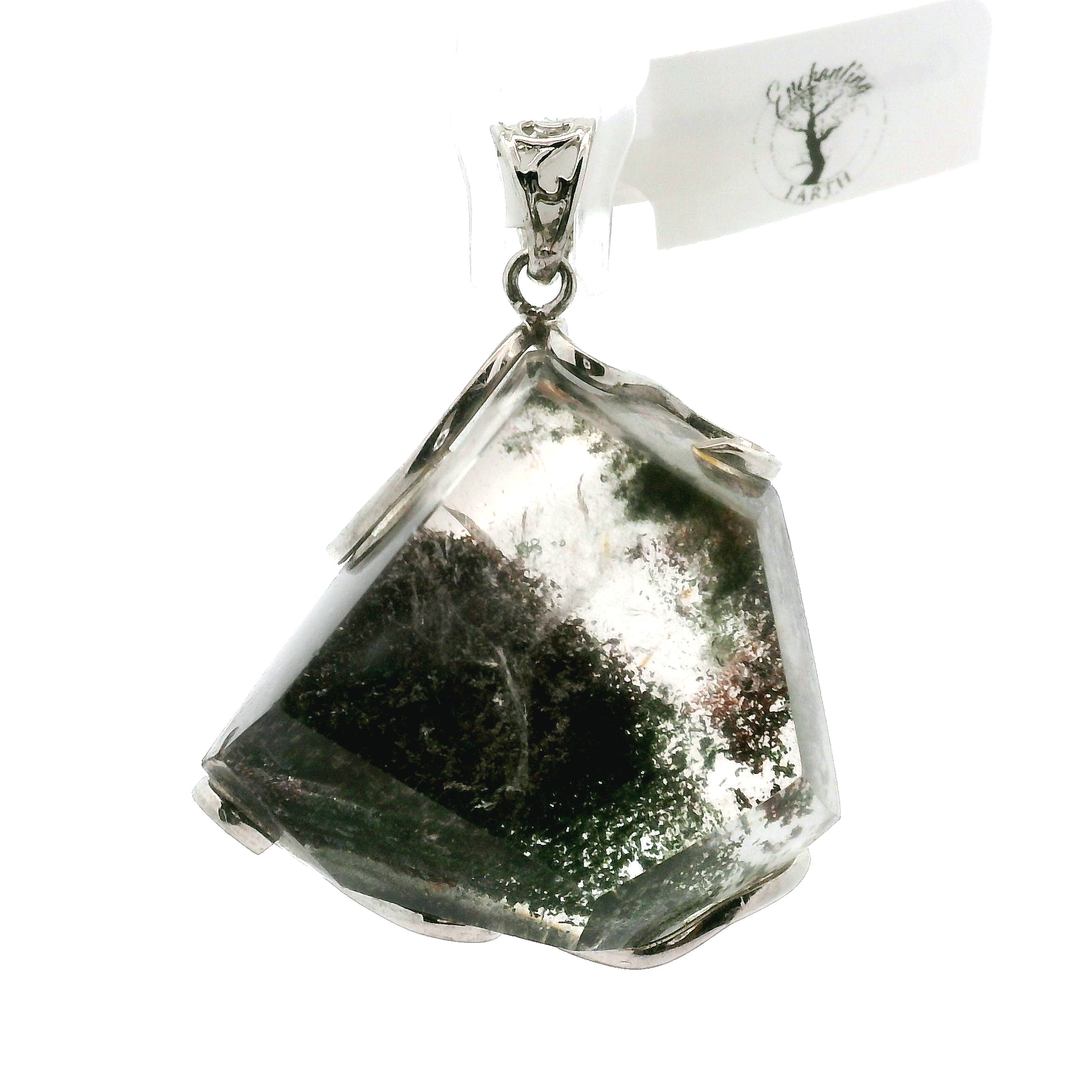 Garden Quartz Freeform Pendants .925 Sterling Silver for Insight, Meditation & Shamanic Journey