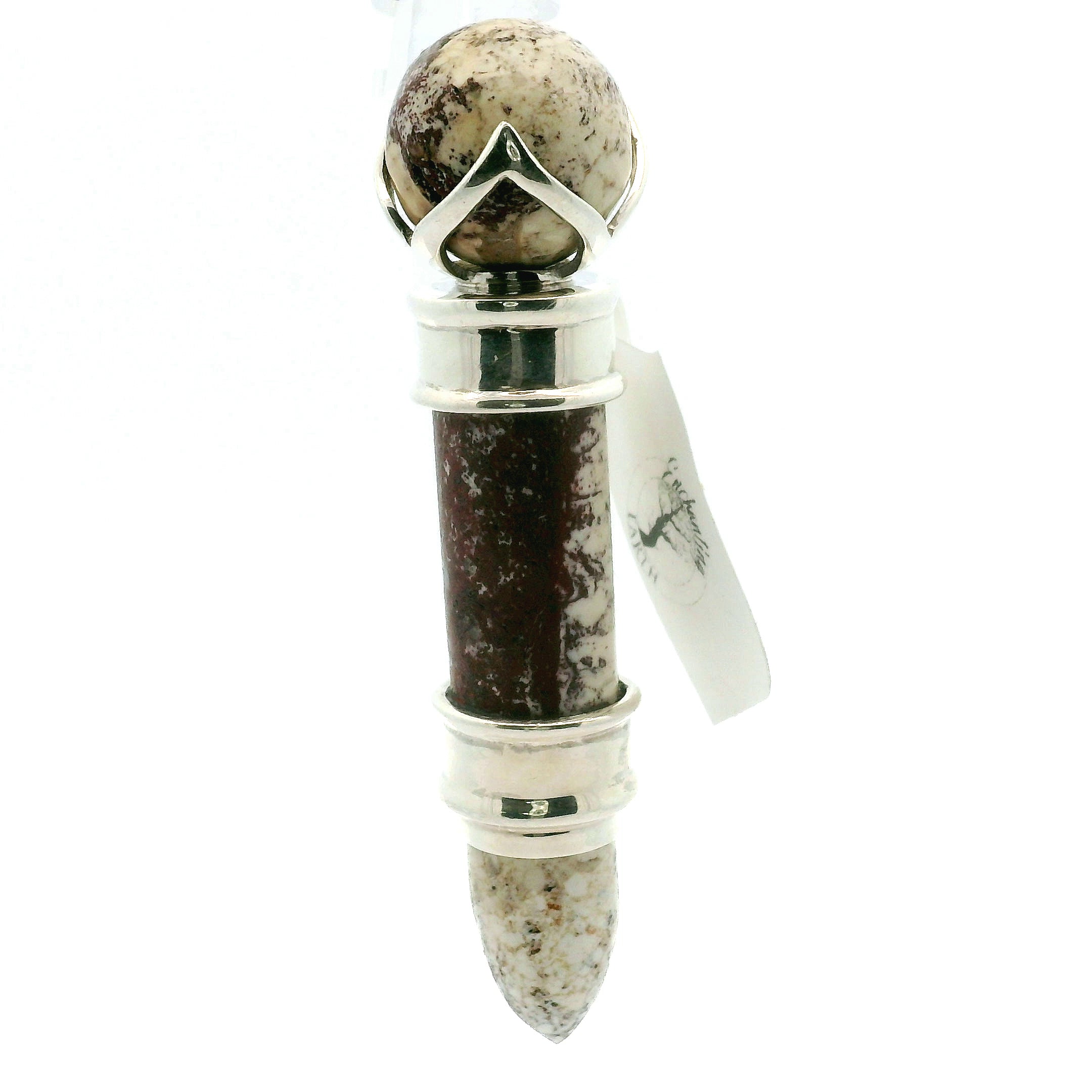 Angel Wing Alunite Wandlet .925 Silver for Energetic Balance and Purification
