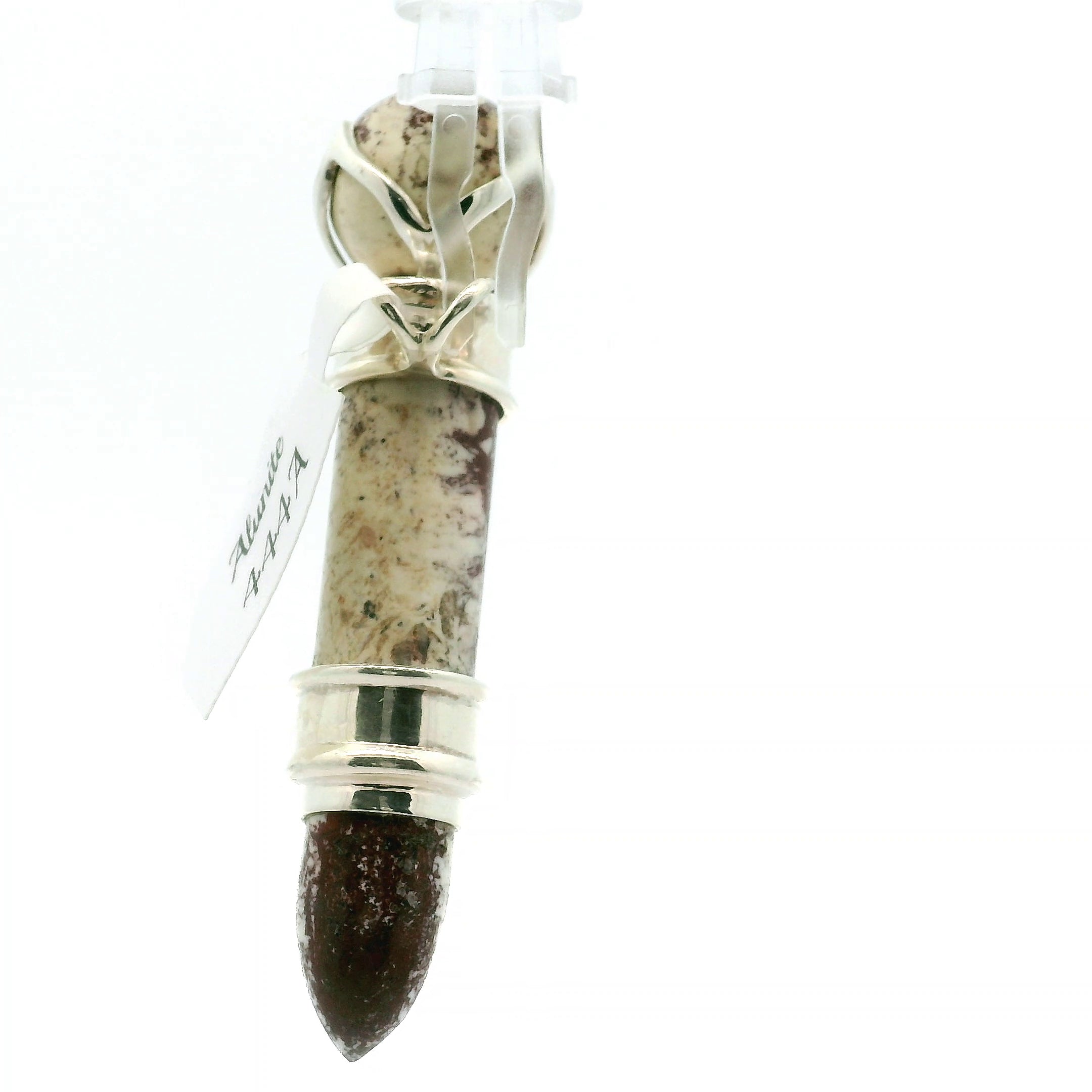 Angel Wing Alunite Wandlet .925 Silver for Energetic Balance and Purification