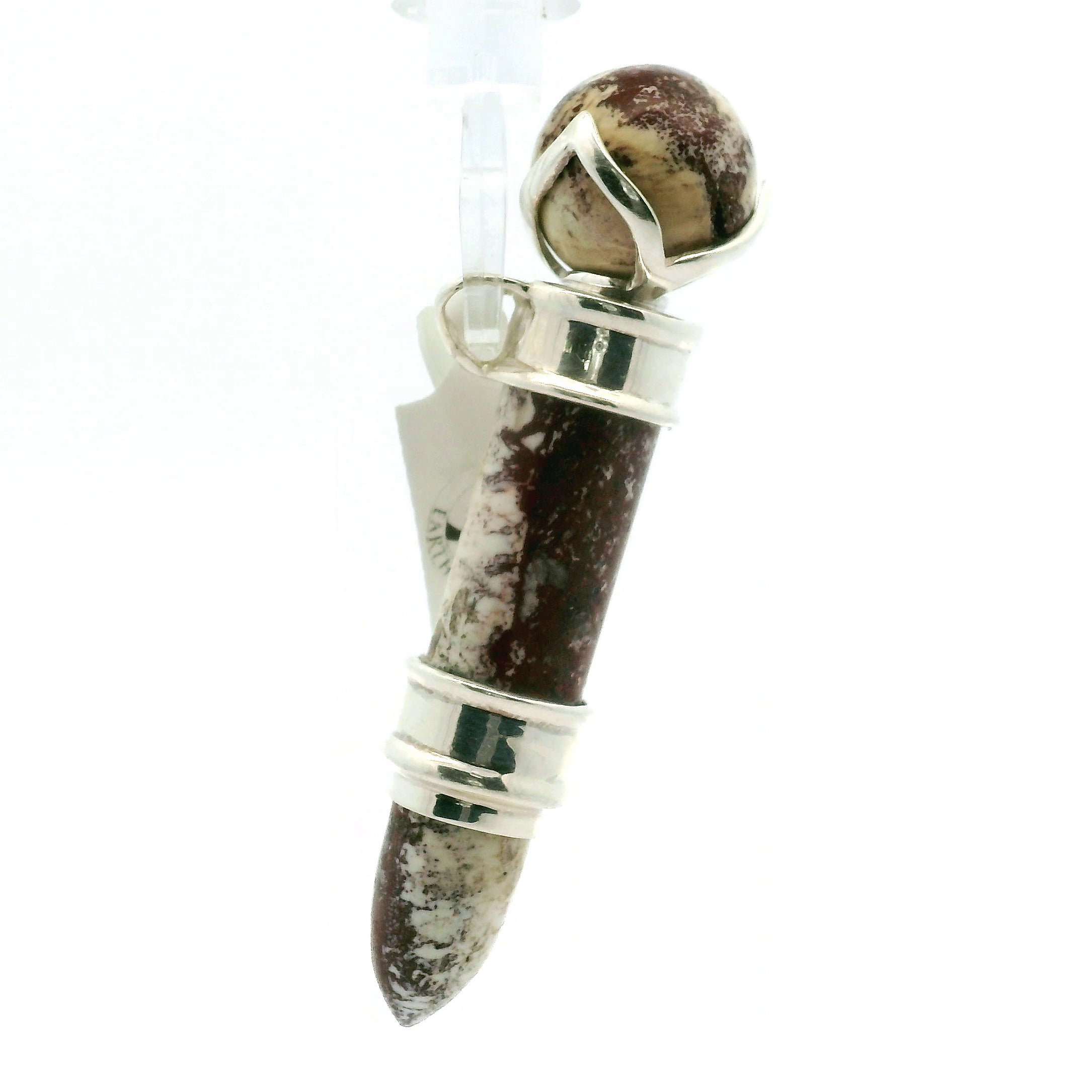 Angel Wing Alunite Wandlet .925 Silver for Energetic Balance and Purification