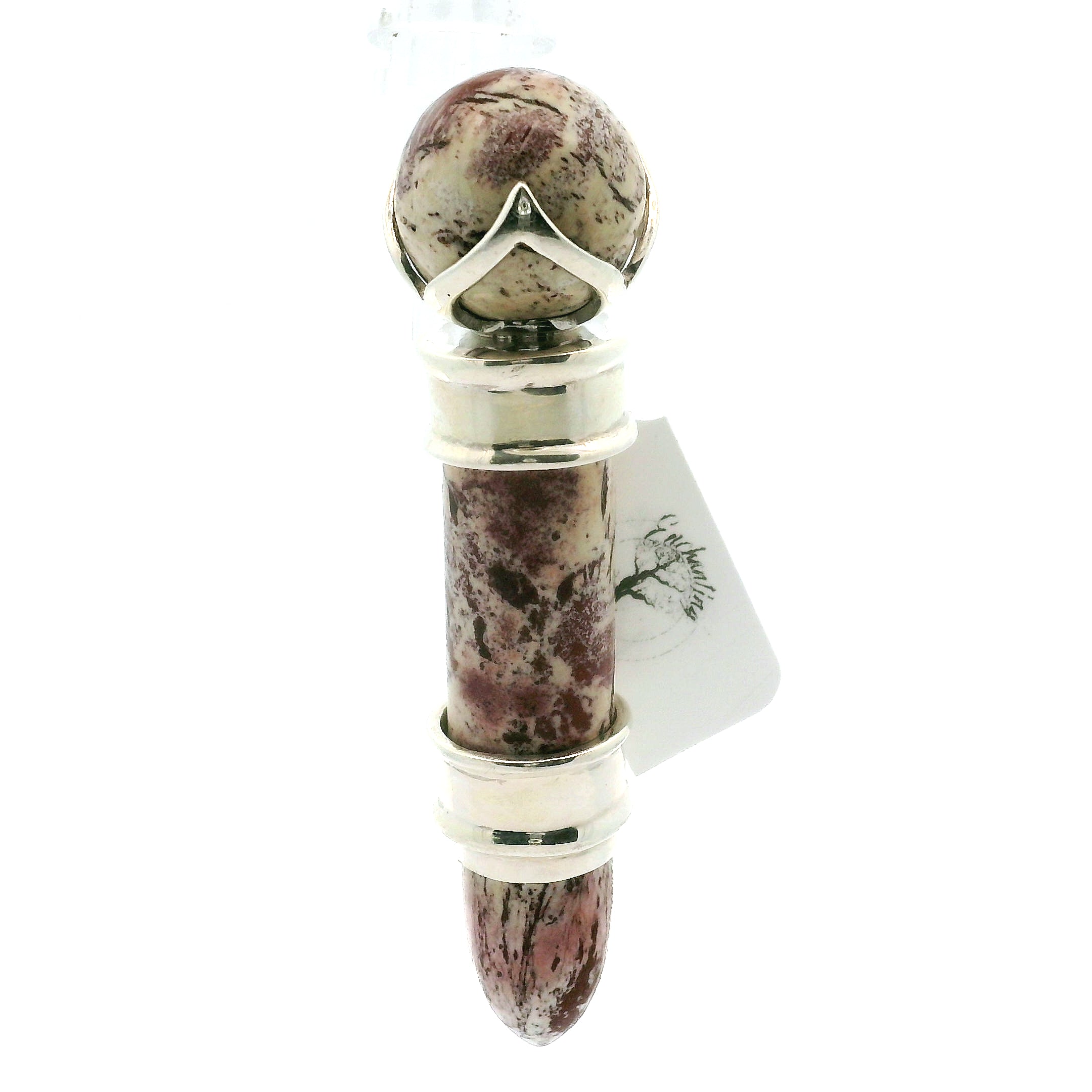 Angel Wing Alunite Wandlet .925 Silver for Energetic Balance and Purification