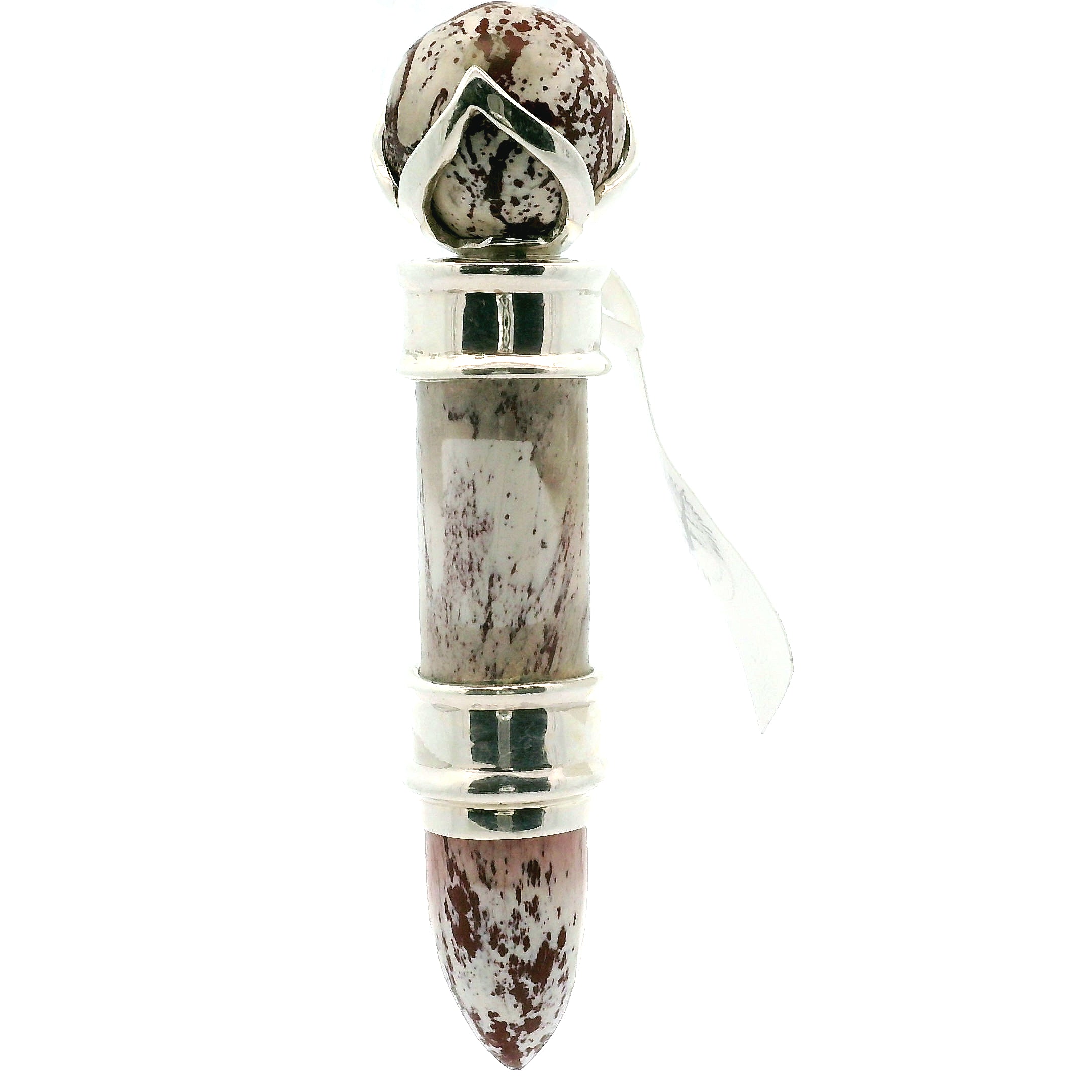Angel Wing Alunite Wandlet .925 Silver for Energetic Balance and Purification