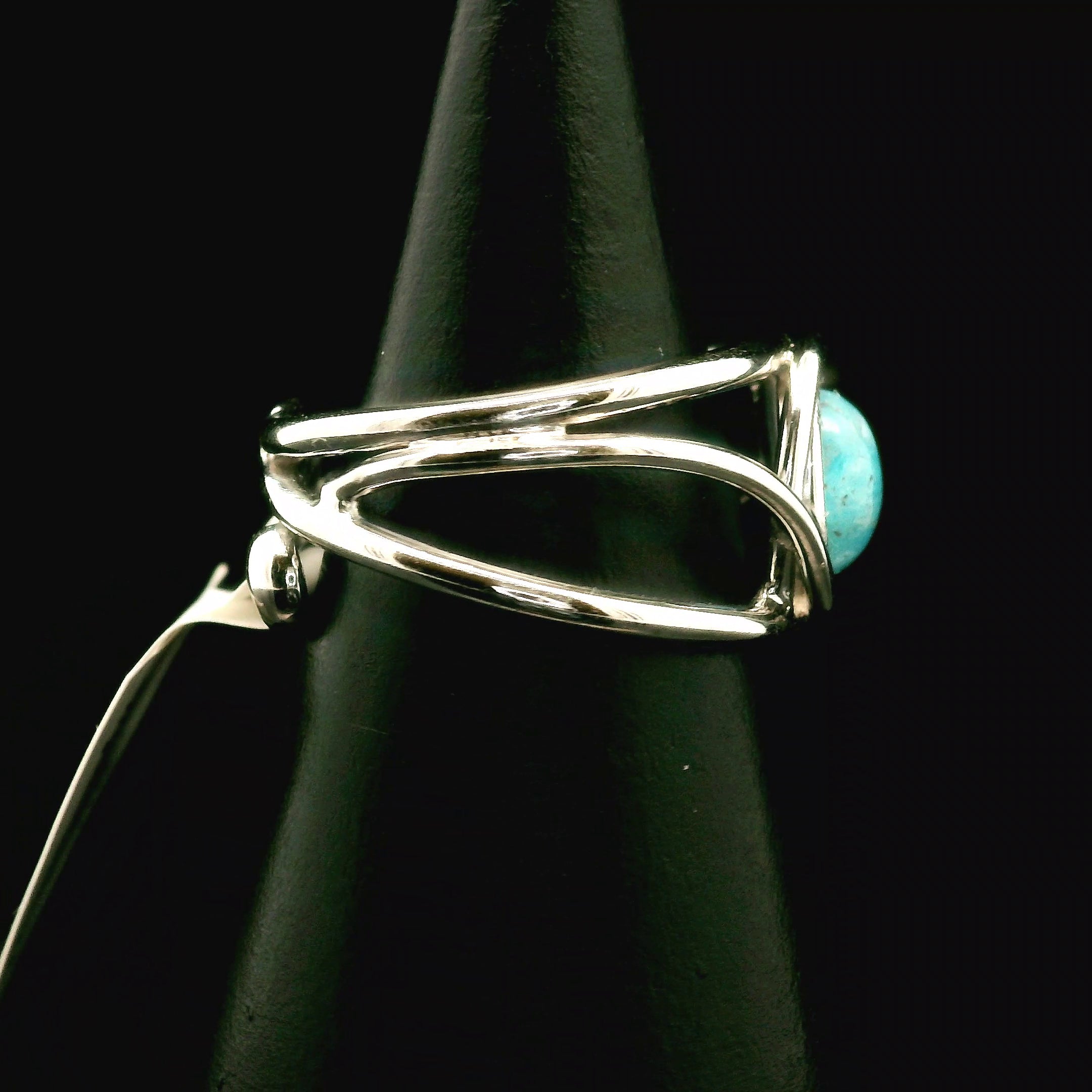 Hemimorphite Midi Cuff Ring 925 Silver for Enhanced Healing, Protection Against Malicious Intentions & Well-being