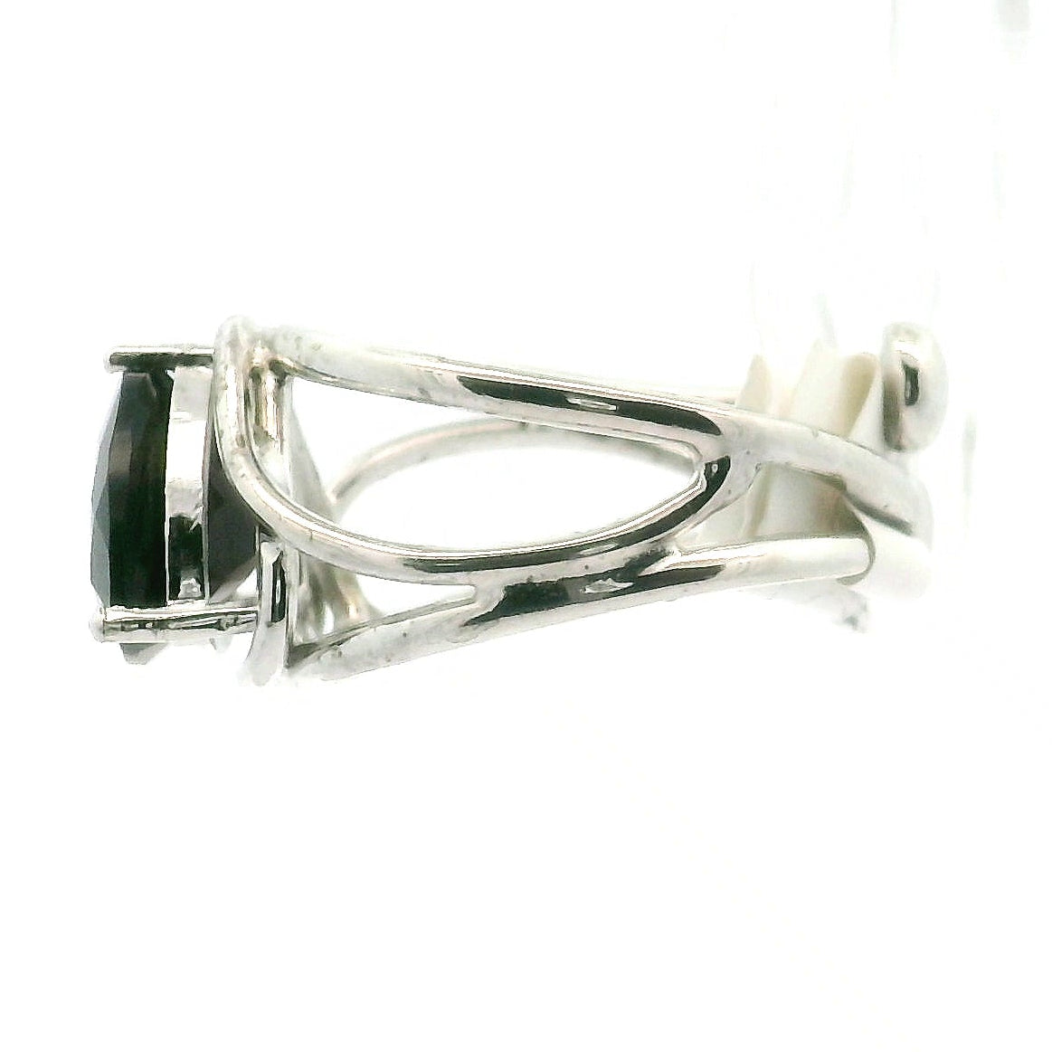 Red Amethyst Midi Cuff Ring .925 Silver for Empowerment