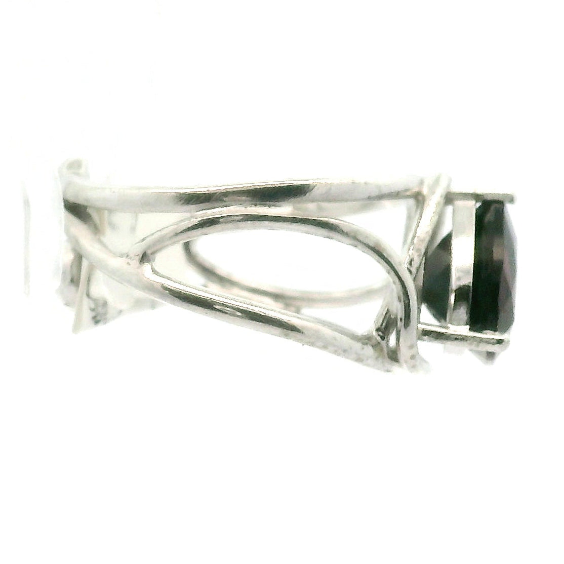 Red Amethyst Midi Cuff Ring .925 Silver for Empowerment
